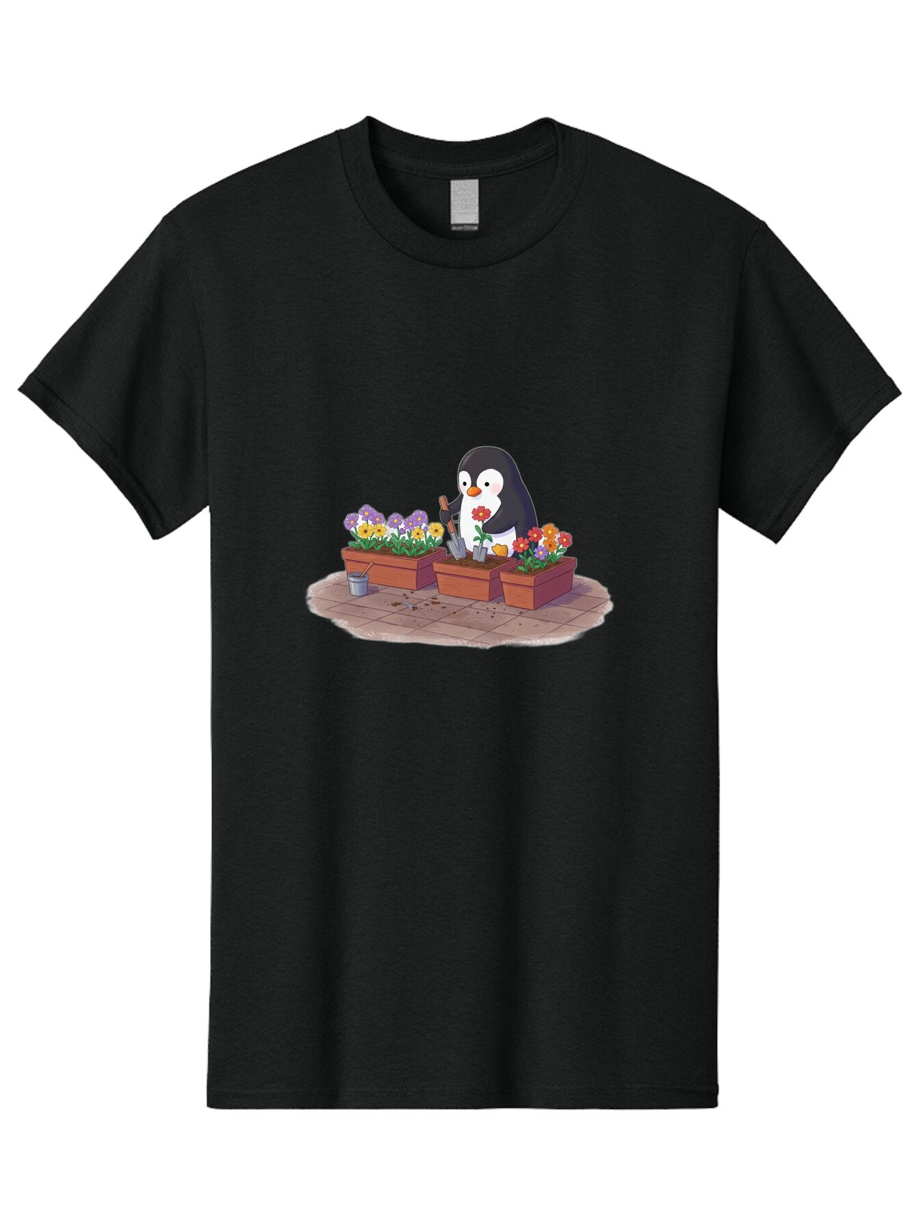 Penguin-Gardening Men'S Graphic Tee, 100% Cotton, Comfortable Casual Summer Wear, Machine Washable, Vintage Camera, Old Camera, Antique Camera, Black Camera, Classic Photography, Photography Equipment, Nostalgic Device, Film Camera, Camera Art Ban070 5