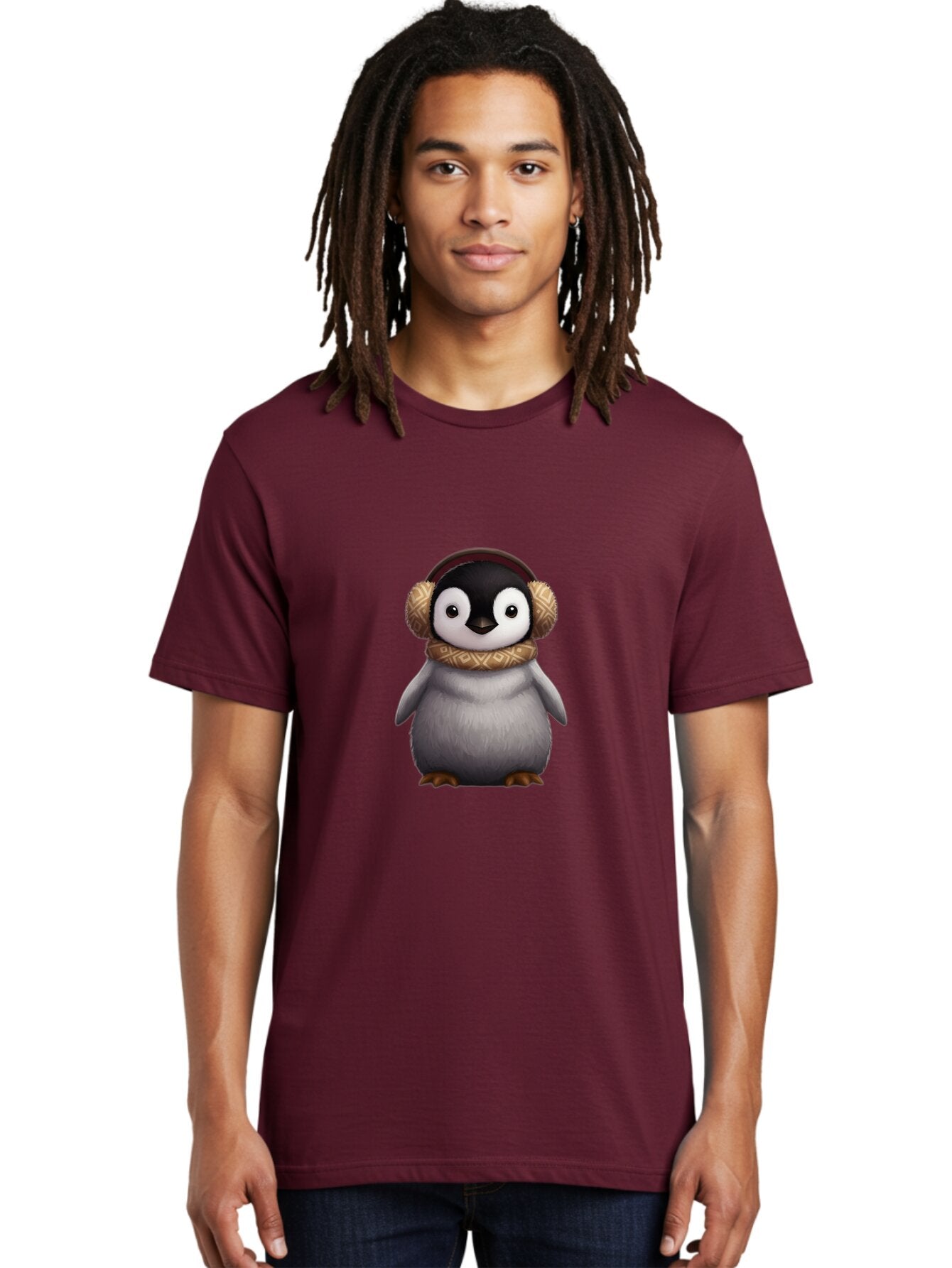 Penguin-With-Earmuffs-1 Men'S Graphic Tee, 100% Cotton, Comfortable Casual Summer Wear, Machine Washable, Vintage Camera, Old Camera, Antique Camera, Black Camera, Classic Photography, Photography Equipment, Nostalgic Device, Film Camera, Ban081 26