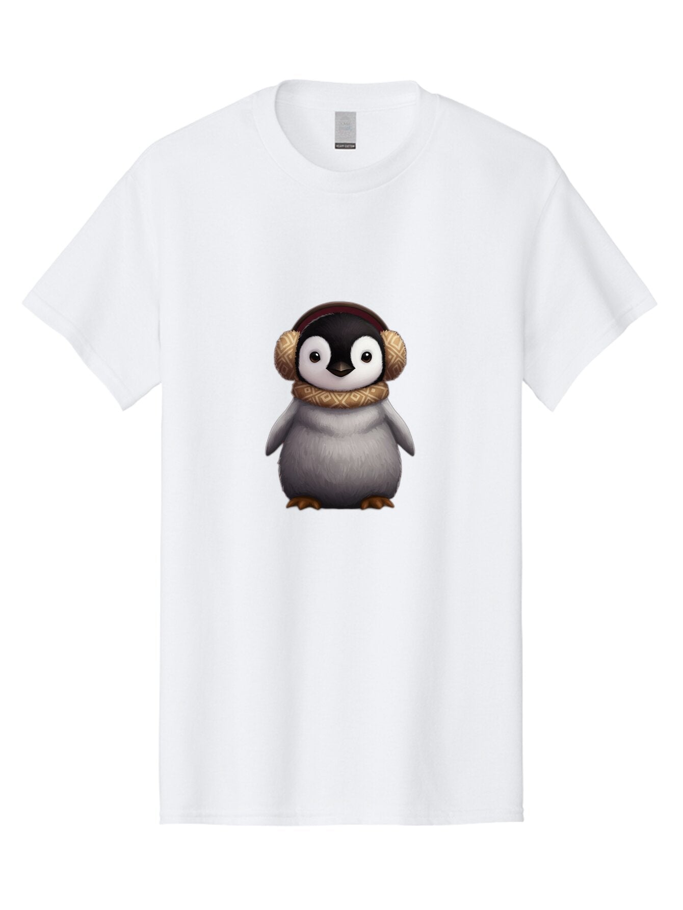 Penguin-With-Earmuffs-1 Men'S Graphic Tee, 100% Cotton, Comfortable Casual Summer Wear, Machine Washable, Vintage Camera, Old Camera, Antique Camera, Black Camera, Classic Photography, Photography Equipment, Nostalgic Device, Film Camera, Ban081