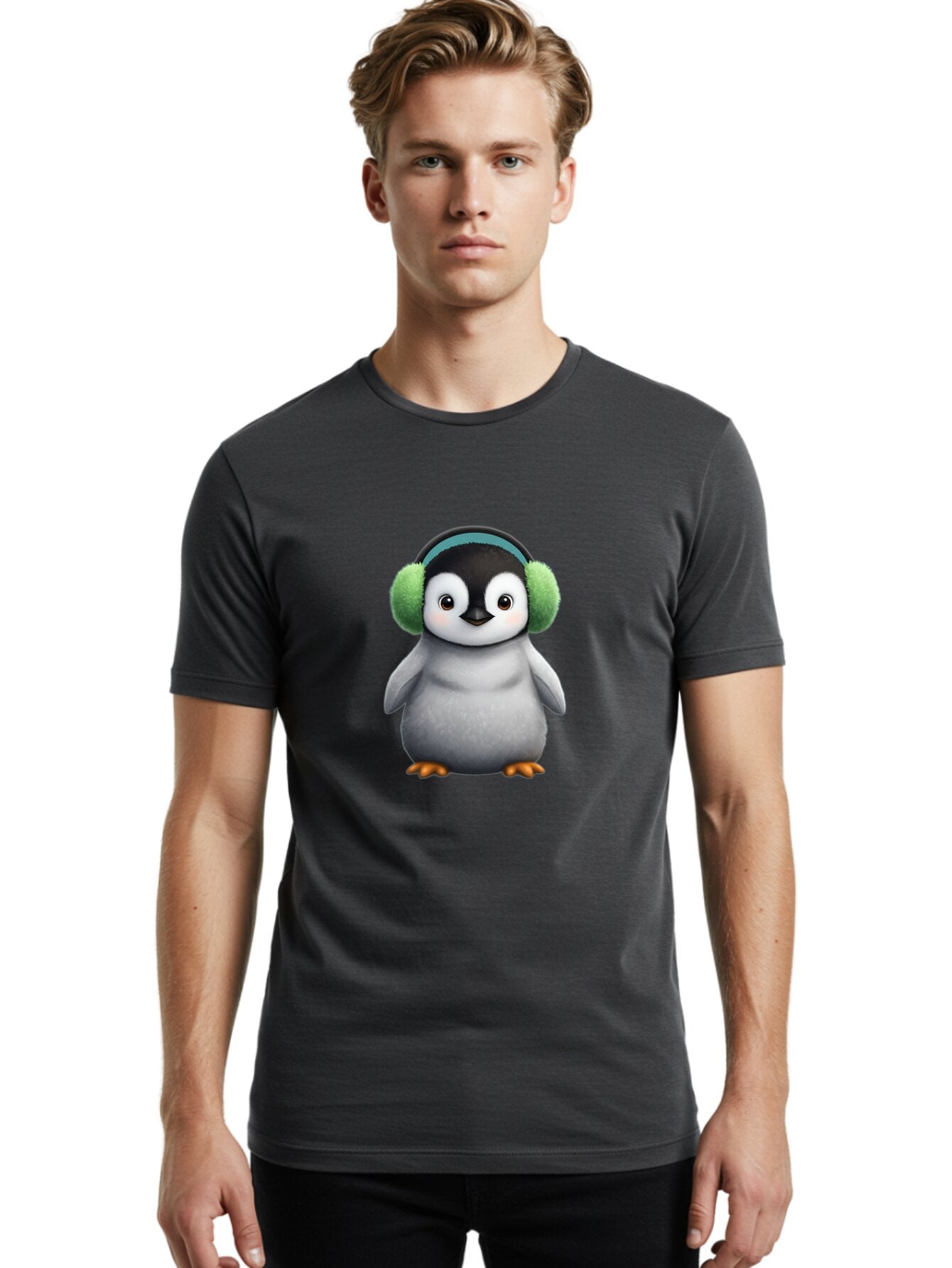 Penguin-With-Earmuffs Men'S Graphic Tee, 100% Cotton, Comfortable Casual Summer Wear, Machine Washable, Vintage Camera, Old Camera, Antique Camera, Black Camera, Classic Photography, Photography Equipment, Nostalgic Device, Film Camera, Ban082 28