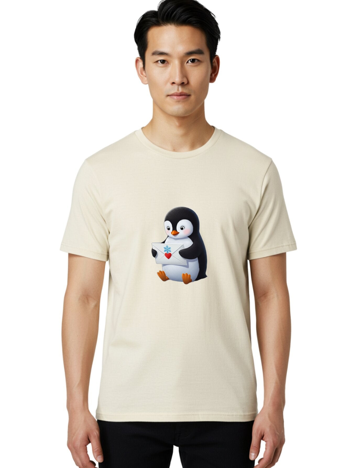 Penguin-With-Envelope Men'S Graphic Tee, 100% Cotton, Comfortable Casual Summer Wear, Machine Washable, Vintage Camera, Old Camera, Antique Camera, Black Camera, Classic Photography, Photography Equipment, Nostalgic Device, Film Camera, Ban083 23
