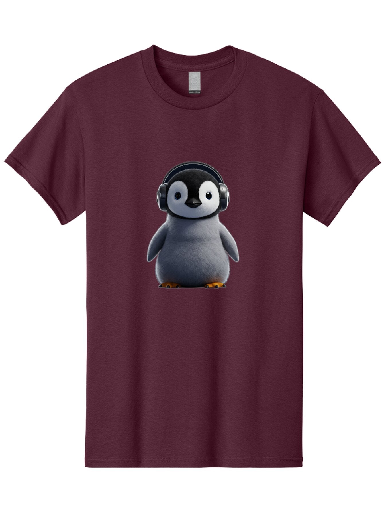 Penguin-With-Headphones-2 Men'S Graphic Tee, 100% Cotton, Comfortable Casual Summer Wear, Machine Washable, Vintage Camera, Old Camera, Antique Camera, Black Camera, Classic Photography, Photography Equipment, Nostalgic Device, Film Camera, Ban085 11