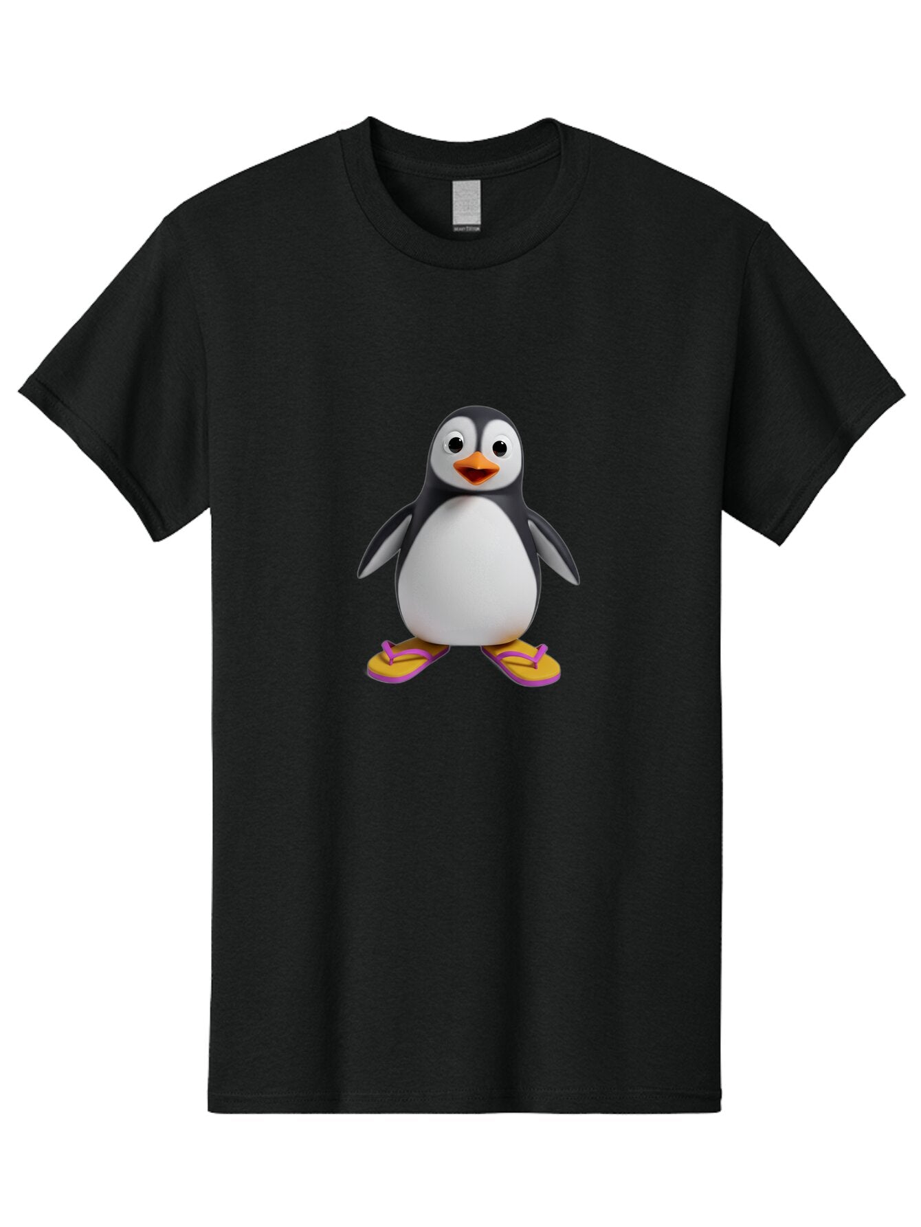 Penguin-With-Slippers-1 Men'S Graphic Tee, 100% Cotton, Comfortable Casual Summer Wear, Machine Washable, Vintage Camera, Old Camera, Antique Camera, Black Camera, Classic Photography, Photography Equipment, Nostalgic Device, Film Camera, Ban090 15