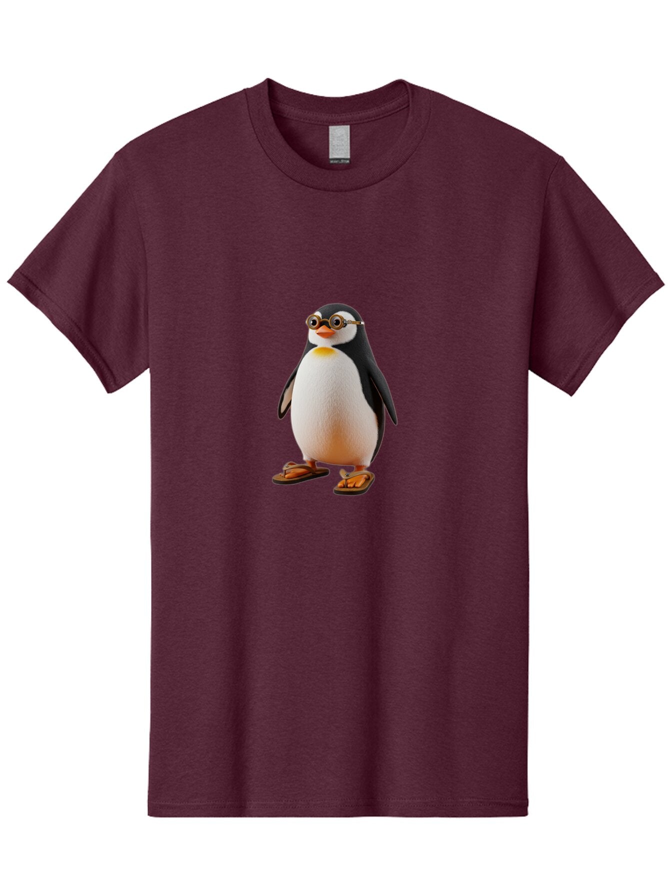 Penguin-With-Sunglasses-And-Flip-Flops Men'S Graphic Tee, 100% Cotton, Comfortable Casual Summer Wear, Machine Washable, Vintage Camera, Old Camera, Antique Camera, Black Camera, Classic Photography, Photography Equipment, Nostalgic Device, Ban091 3