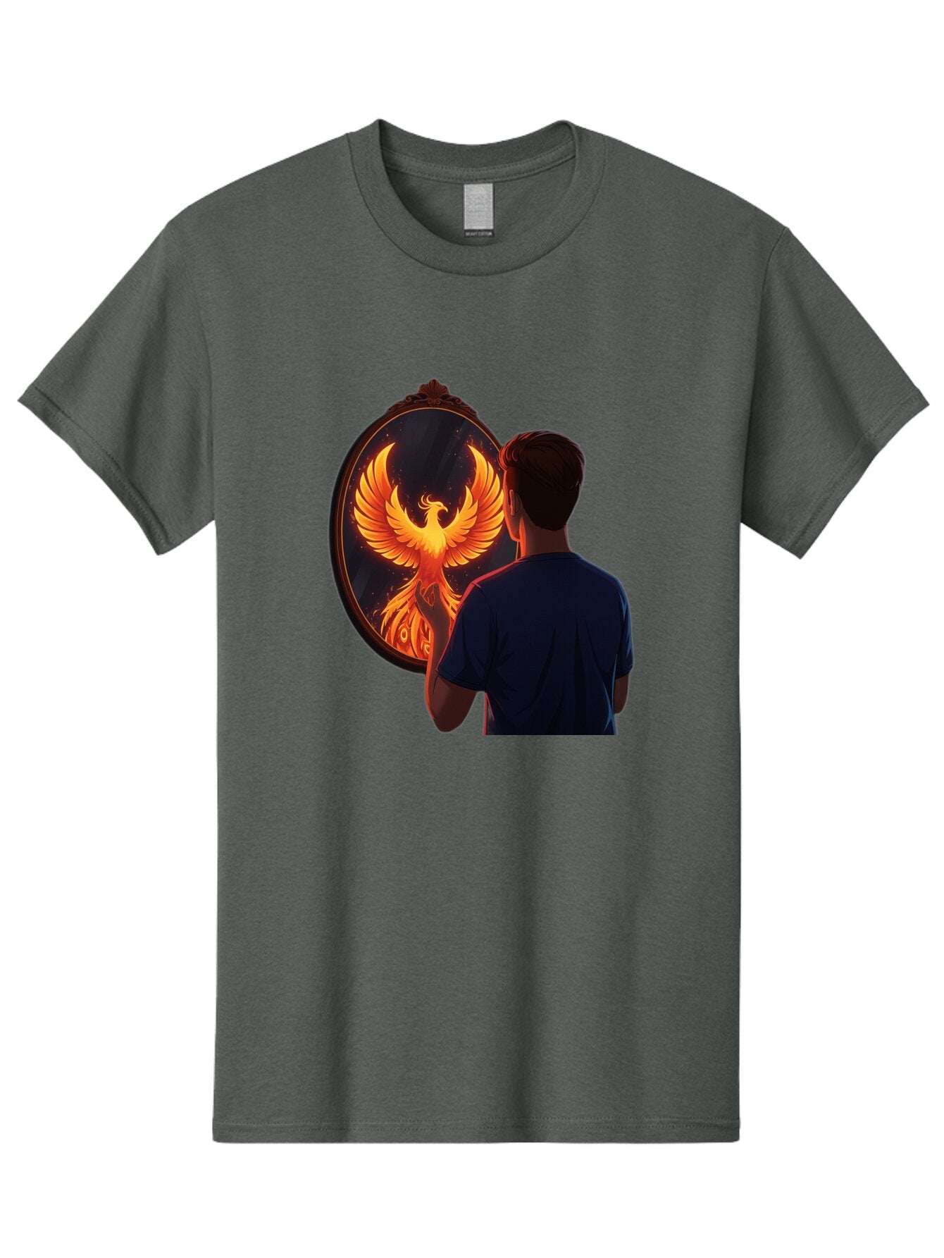 Phoenix-In-Mirror Men'S Graphic Tee, 100% Cotton, Comfortable Casual Summer Wear, Machine Washable, Vintage Camera, Old Camera, Antique Camera, Black Camera, Classic Photography, Photography Equipment, Nostalgic Device, Film Camera, Camera Art Ban098 3