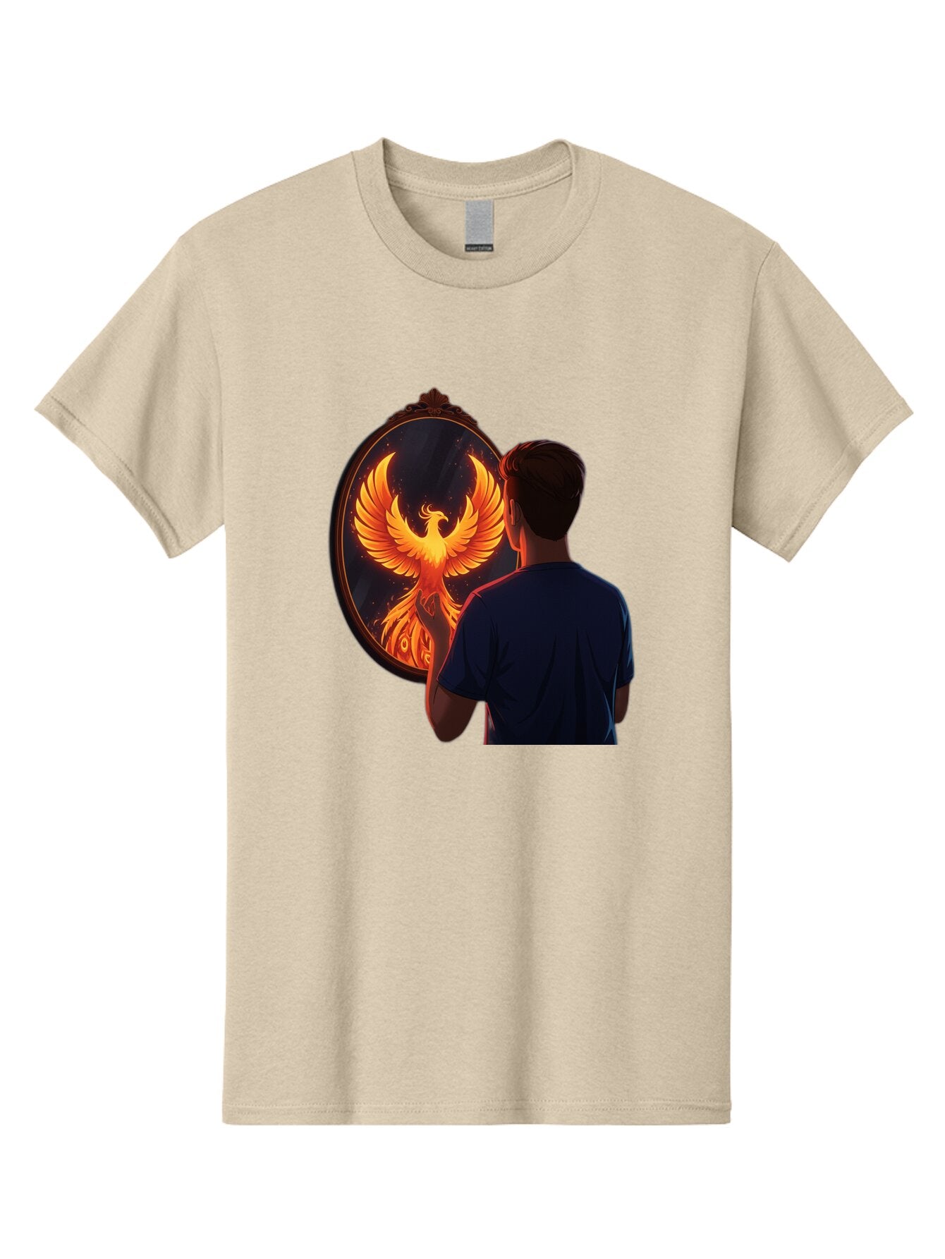 Phoenix-In-Mirror Men'S Graphic Tee, 100% Cotton, Comfortable Casual Summer Wear, Machine Washable, Vintage Camera, Old Camera, Antique Camera, Black Camera, Classic Photography, Photography Equipment, Nostalgic Device, Film Camera, Camera Art Ban098