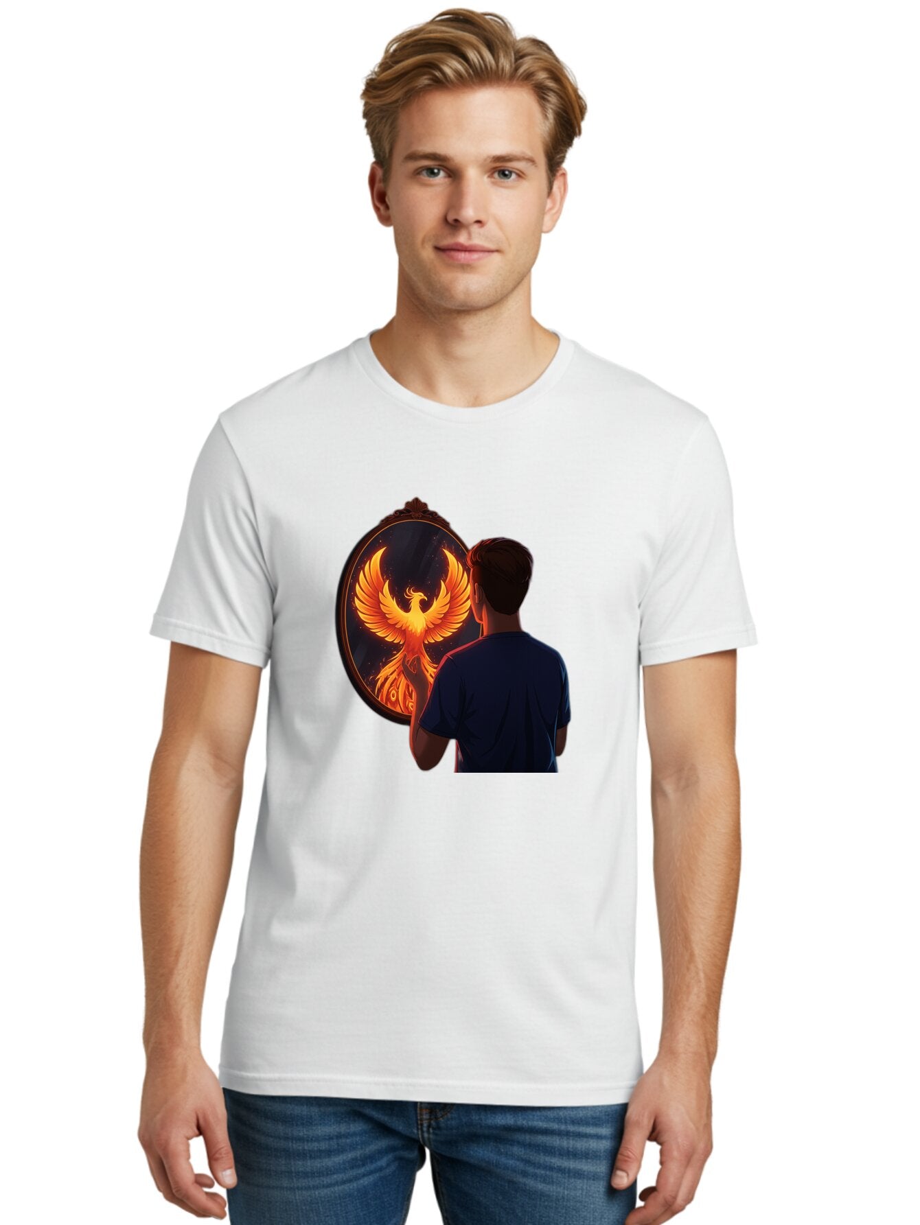 Phoenix-In-Mirror Men'S Graphic Tee, 100% Cotton, Comfortable Casual Summer Wear, Machine Washable, Vintage Camera, Old Camera, Antique Camera, Black Camera, Classic Photography, Photography Equipment, Nostalgic Device, Film Camera, Camera Art Ban098 24