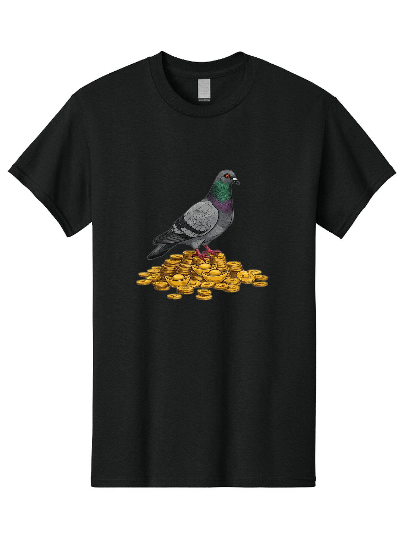 Pigeon-On-Gold-Coins Men'S Graphic Tee, 100% Cotton, Comfortable Casual Summer Wear, Machine Washable, Vintage Camera, Old Camera, Antique Camera, Black Camera, Classic Photography, Photography Equipment, Nostalgic Device, Film Camera, Ban105 11