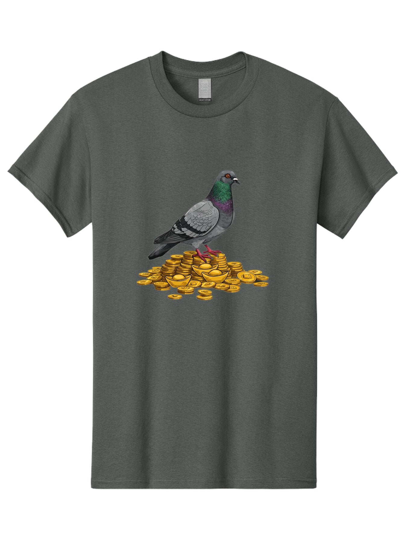 Pigeon-On-Gold-Coins Men'S Graphic Tee, 100% Cotton, Comfortable Casual Summer Wear, Machine Washable, Vintage Camera, Old Camera, Antique Camera, Black Camera, Classic Photography, Photography Equipment, Nostalgic Device, Film Camera, Ban105 6