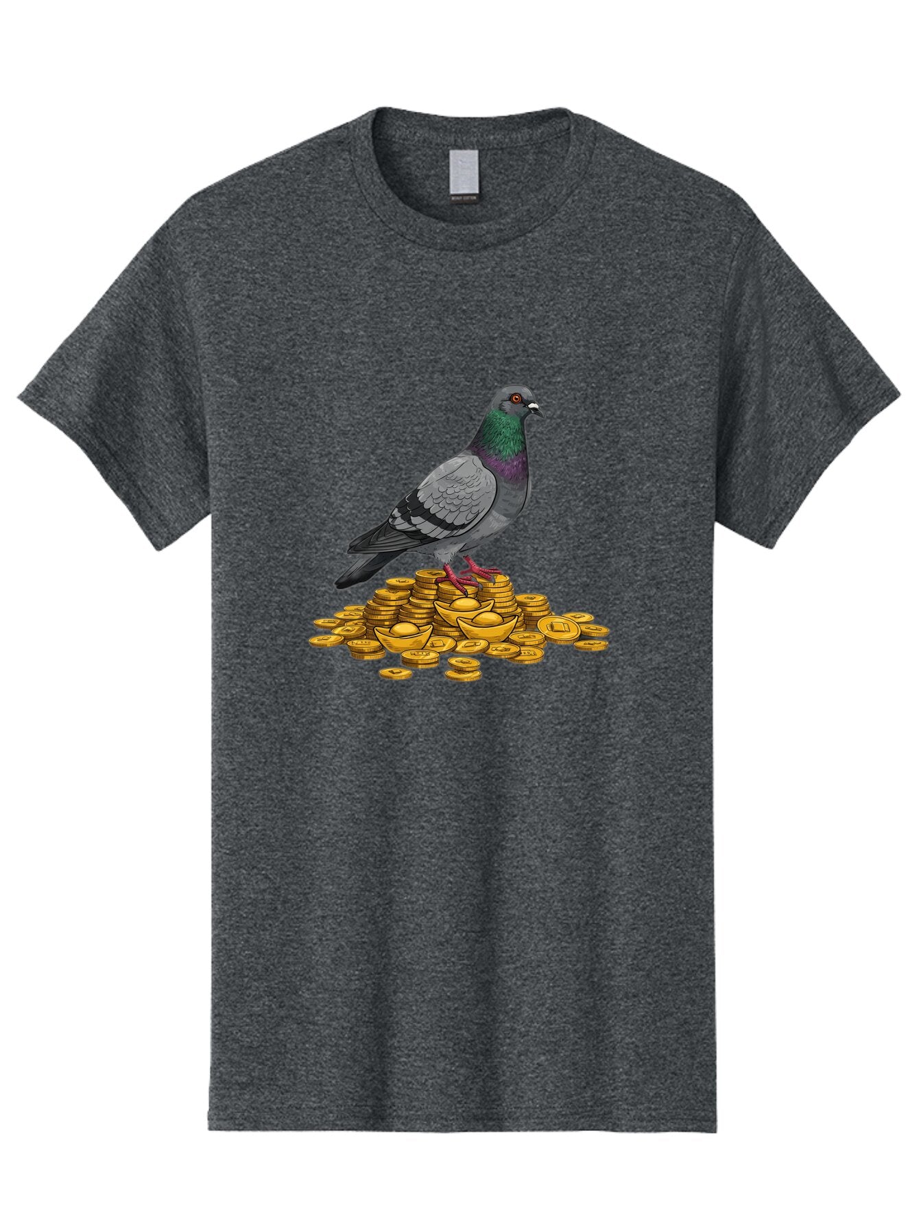 Pigeon-On-Gold-Coins Men'S Graphic Tee, 100% Cotton, Comfortable Casual Summer Wear, Machine Washable, Vintage Camera, Old Camera, Antique Camera, Black Camera, Classic Photography, Photography Equipment, Nostalgic Device, Film Camera, Ban105 13