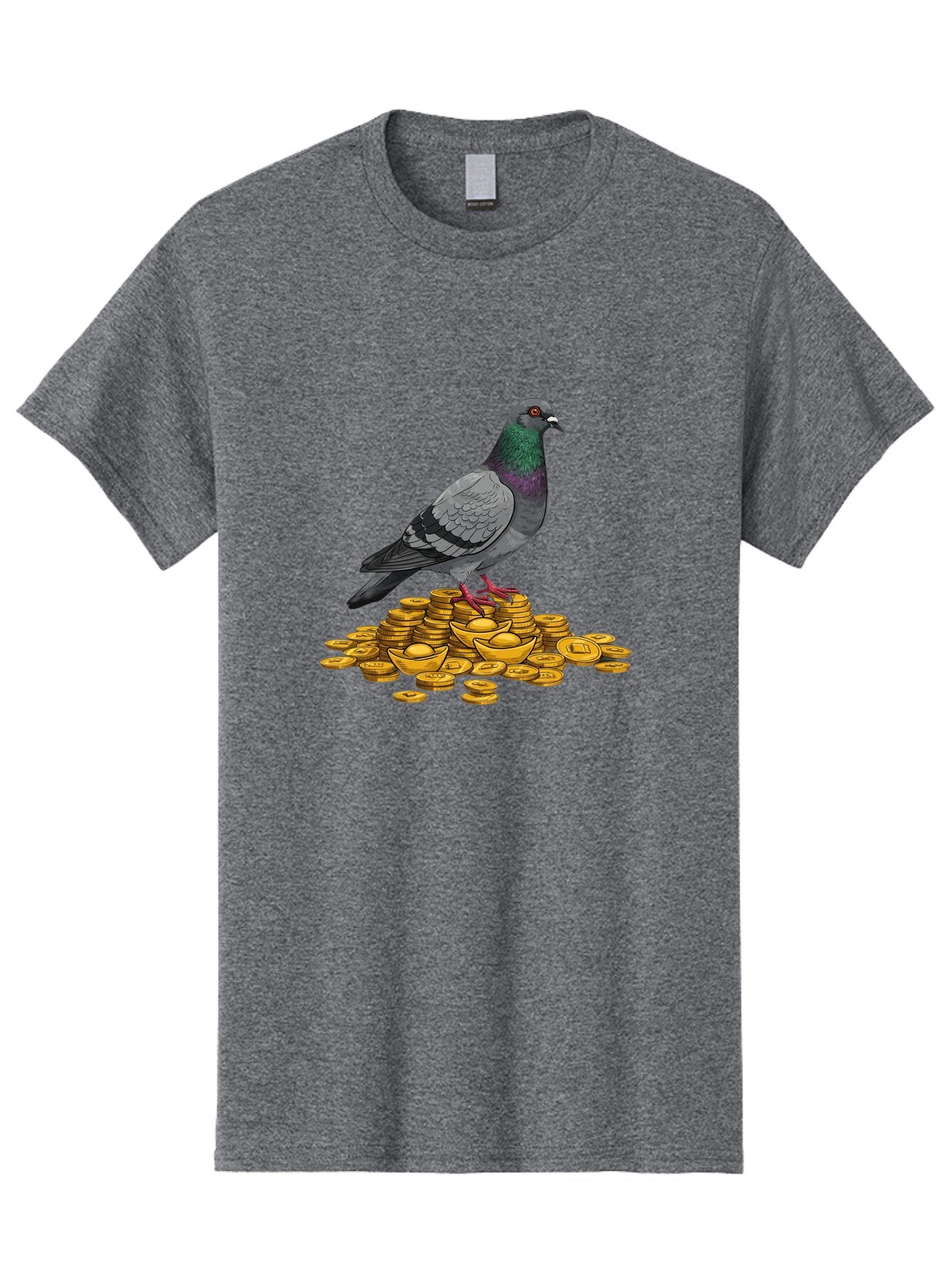 Pigeon-On-Gold-Coins Men'S Graphic Tee, 100% Cotton, Comfortable Casual Summer Wear, Machine Washable, Vintage Camera, Old Camera, Antique Camera, Black Camera, Classic Photography, Photography Equipment, Nostalgic Device, Film Camera, Ban105 5