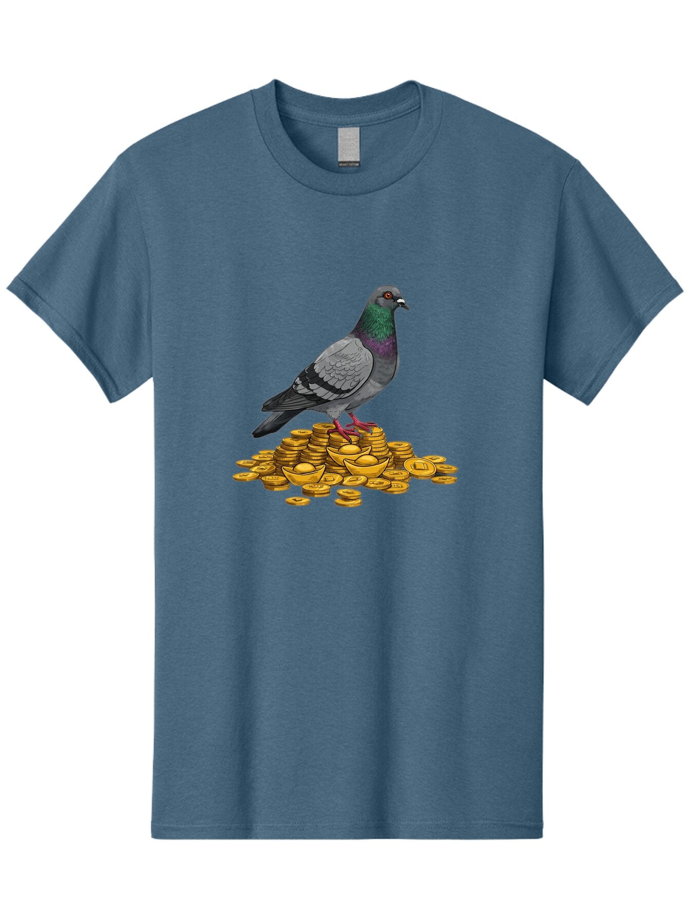 Pigeon-On-Gold-Coins Men'S Graphic Tee, 100% Cotton, Comfortable Casual Summer Wear, Machine Washable, Vintage Camera, Old Camera, Antique Camera, Black Camera, Classic Photography, Photography Equipment, Nostalgic Device, Film Camera, Ban105 7