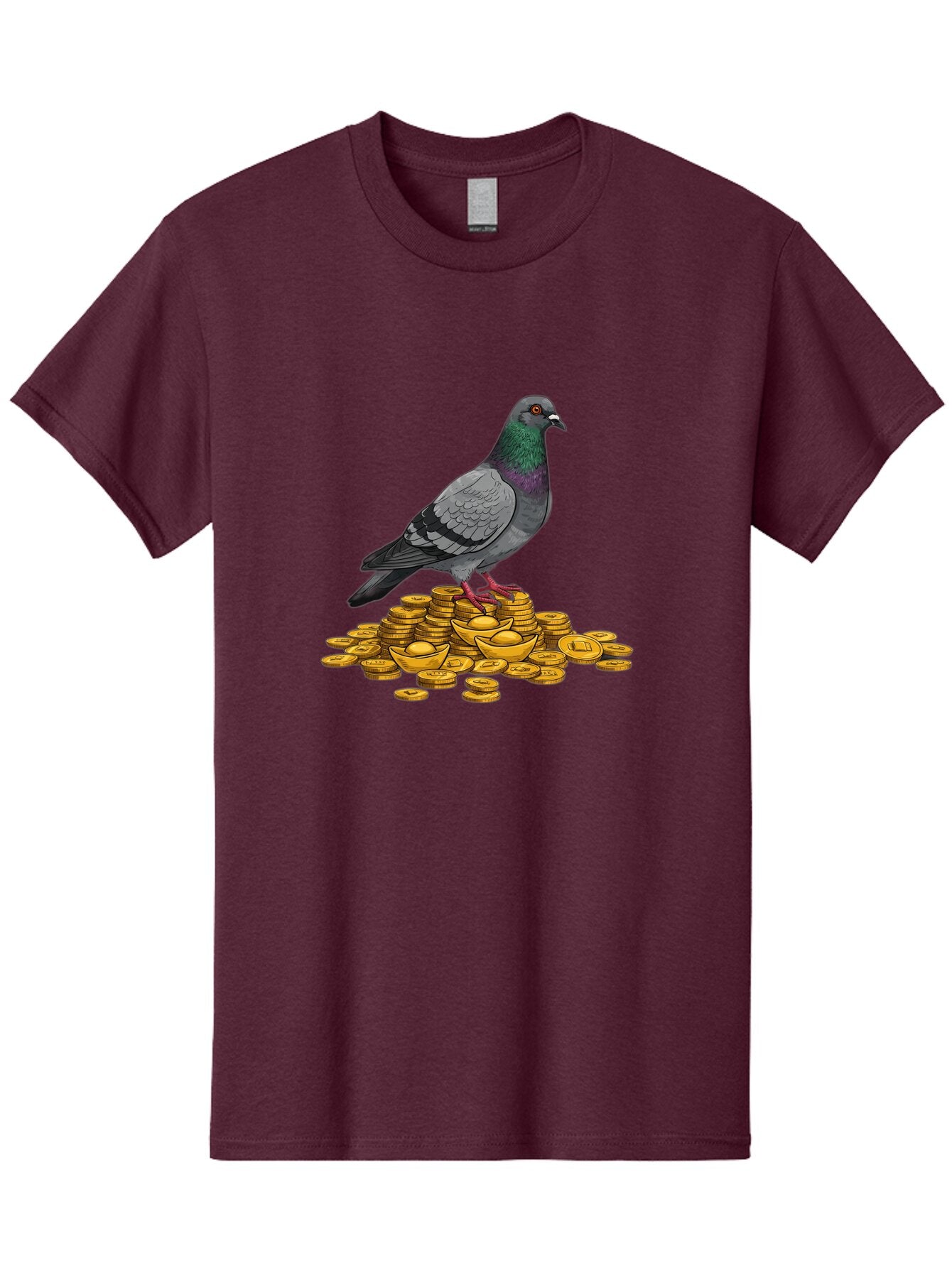 Pigeon-On-Gold-Coins Men'S Graphic Tee, 100% Cotton, Comfortable Casual Summer Wear, Machine Washable, Vintage Camera, Old Camera, Antique Camera, Black Camera, Classic Photography, Photography Equipment, Nostalgic Device, Film Camera, Ban105 14