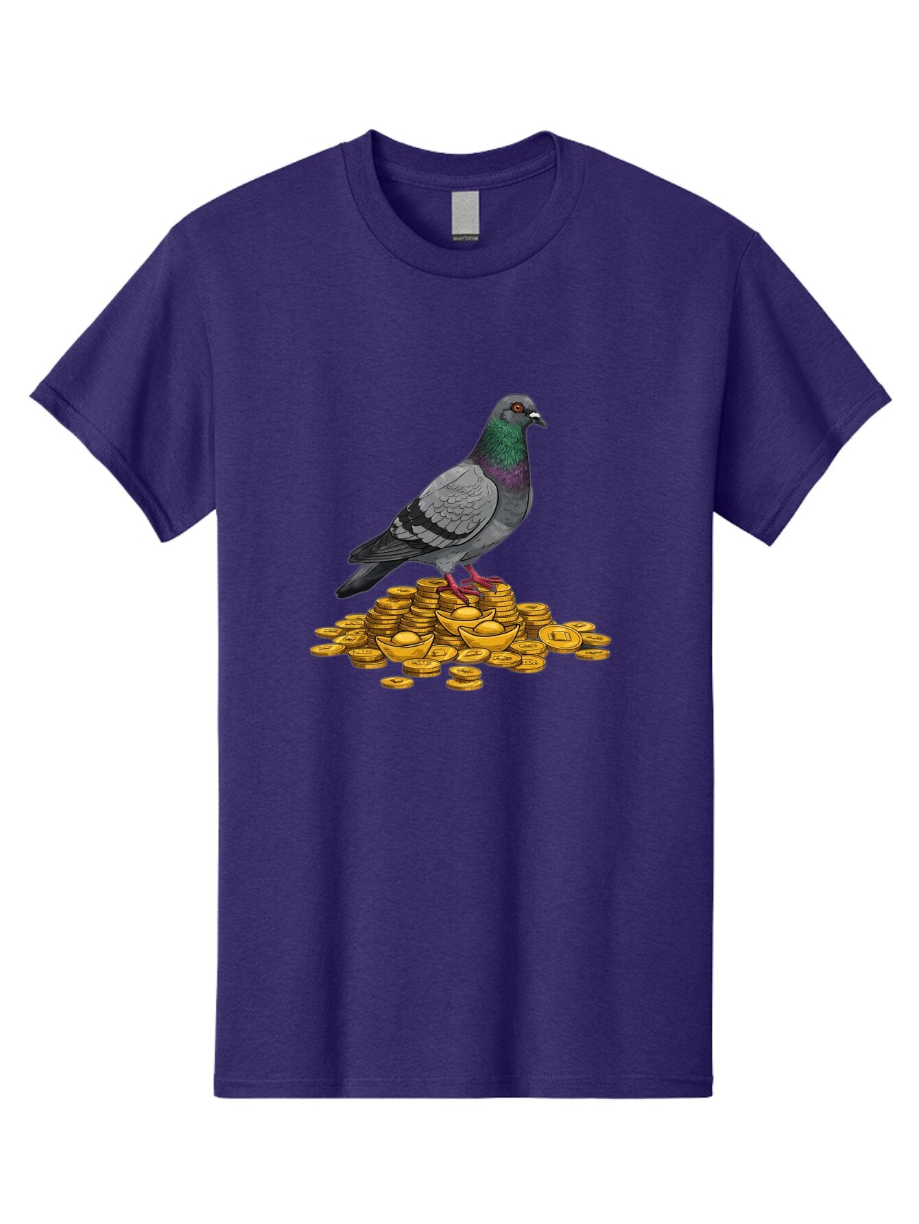 Pigeon-On-Gold-Coins Men'S Graphic Tee, 100% Cotton, Comfortable Casual Summer Wear, Machine Washable, Vintage Camera, Old Camera, Antique Camera, Black Camera, Classic Photography, Photography Equipment, Nostalgic Device, Film Camera, Ban105 3