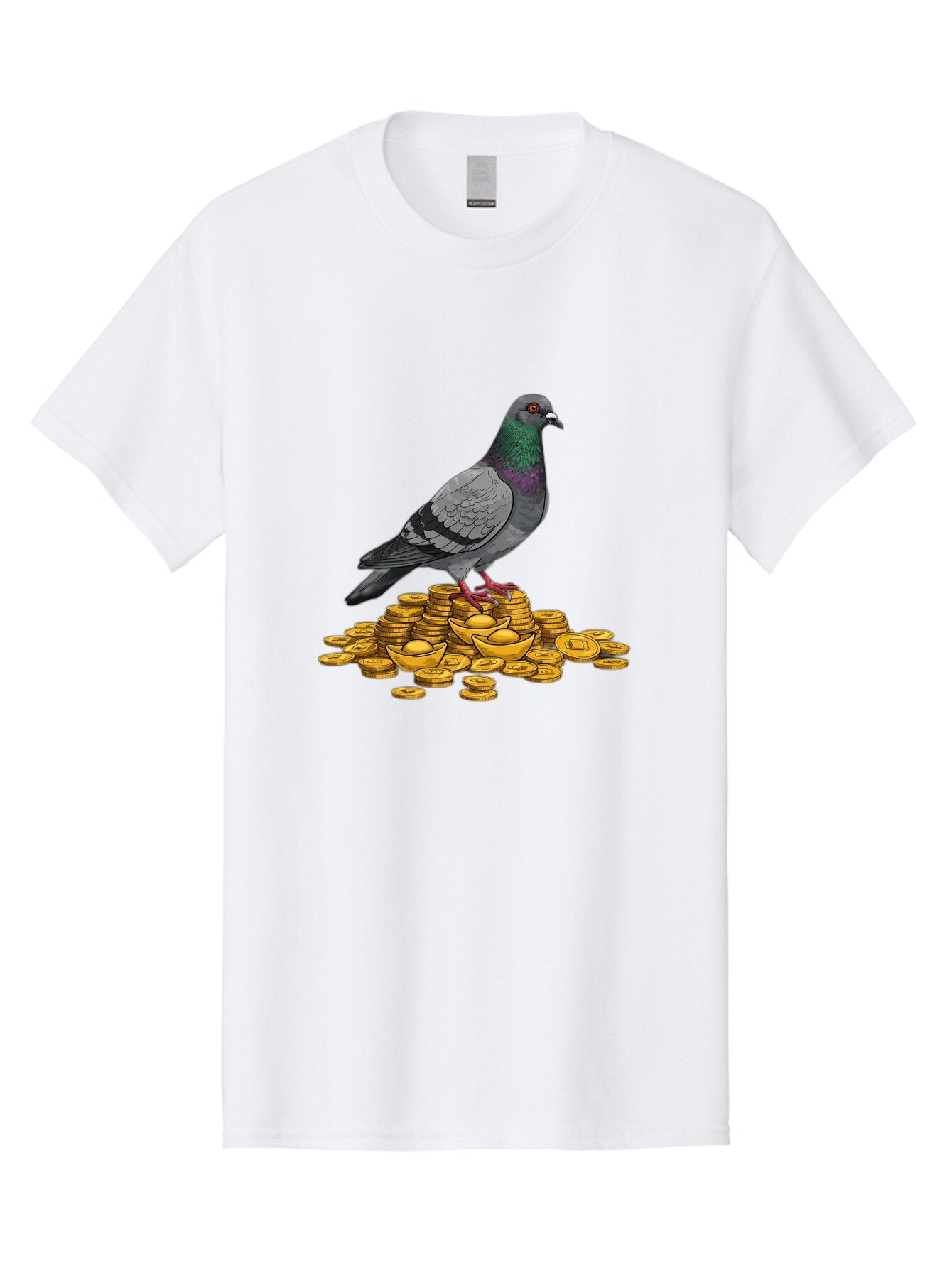 Pigeon-On-Gold-Coins Men'S Graphic Tee, 100% Cotton, Comfortable Casual Summer Wear, Machine Washable, Vintage Camera, Old Camera, Antique Camera, Black Camera, Classic Photography, Photography Equipment, Nostalgic Device, Film Camera, Ban105 4