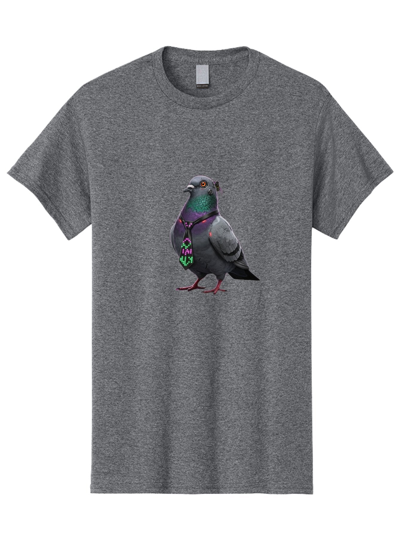Pigeon-With-Futuristic-Tie Men'S Graphic Tee, 100% Cotton, Comfortable Casual Summer Wear, Machine Washable, Vintage Camera, Old Camera, Antique Camera, Black Camera, Classic Photography, Photography Equipment, Nostalgic Device, Film Camera, Ban106 6