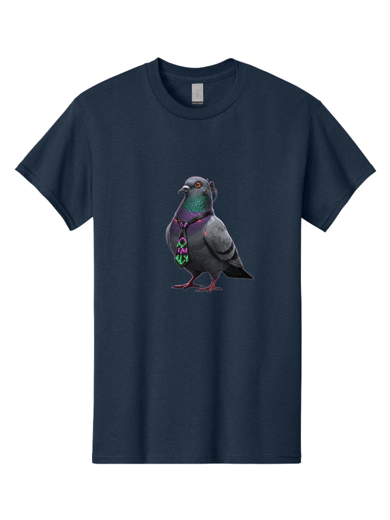 Pigeon-With-Futuristic-Tie Men'S Graphic Tee, 100% Cotton, Comfortable Casual Summer Wear, Machine Washable, Vintage Camera, Old Camera, Antique Camera, Black Camera, Classic Photography, Photography Equipment, Nostalgic Device, Film Camera, Ban106 15