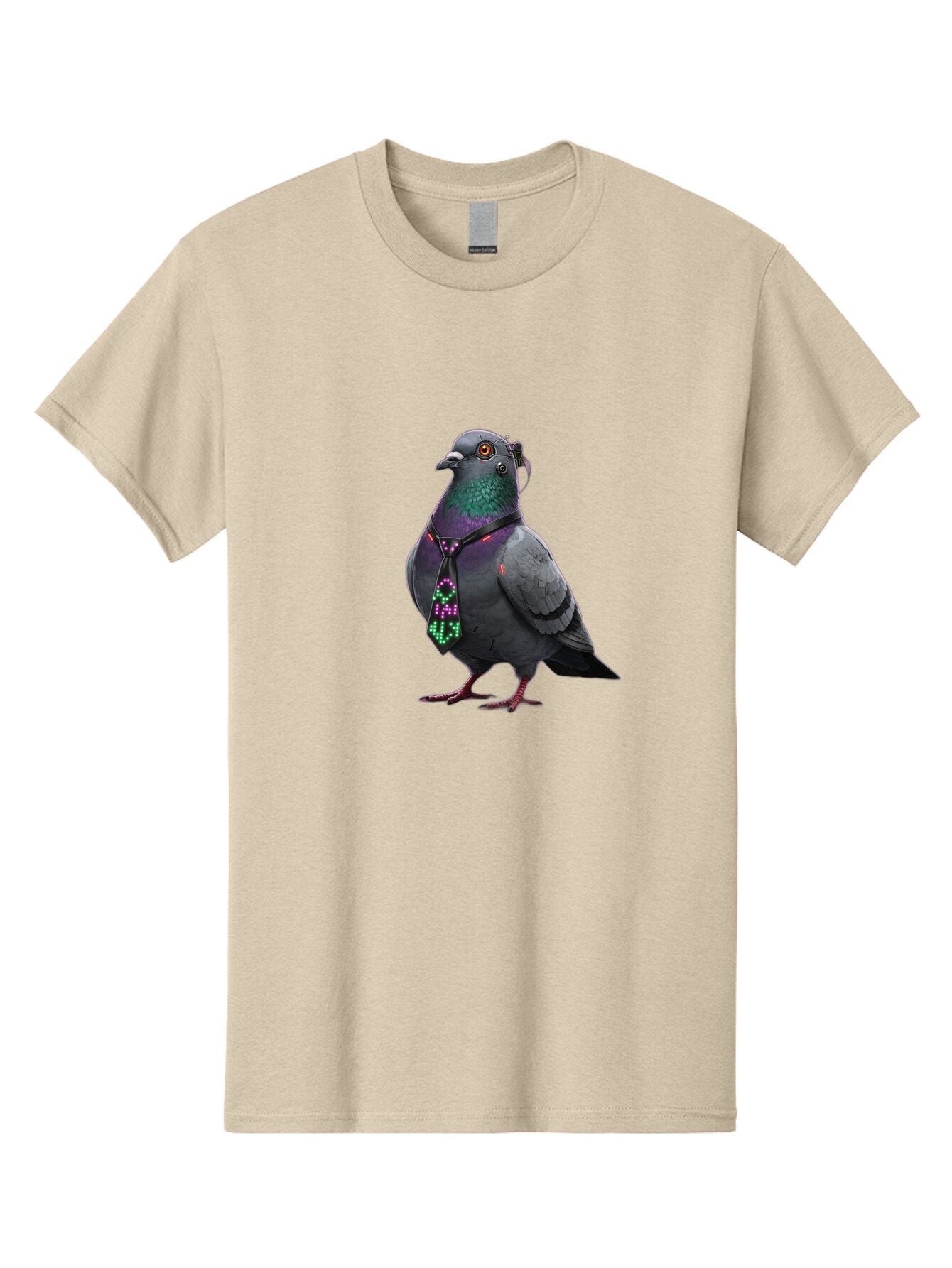 Pigeon-With-Futuristic-Tie Men'S Graphic Tee, 100% Cotton, Comfortable Casual Summer Wear, Machine Washable, Vintage Camera, Old Camera, Antique Camera, Black Camera, Classic Photography, Photography Equipment, Nostalgic Device, Film Camera, Ban106 3