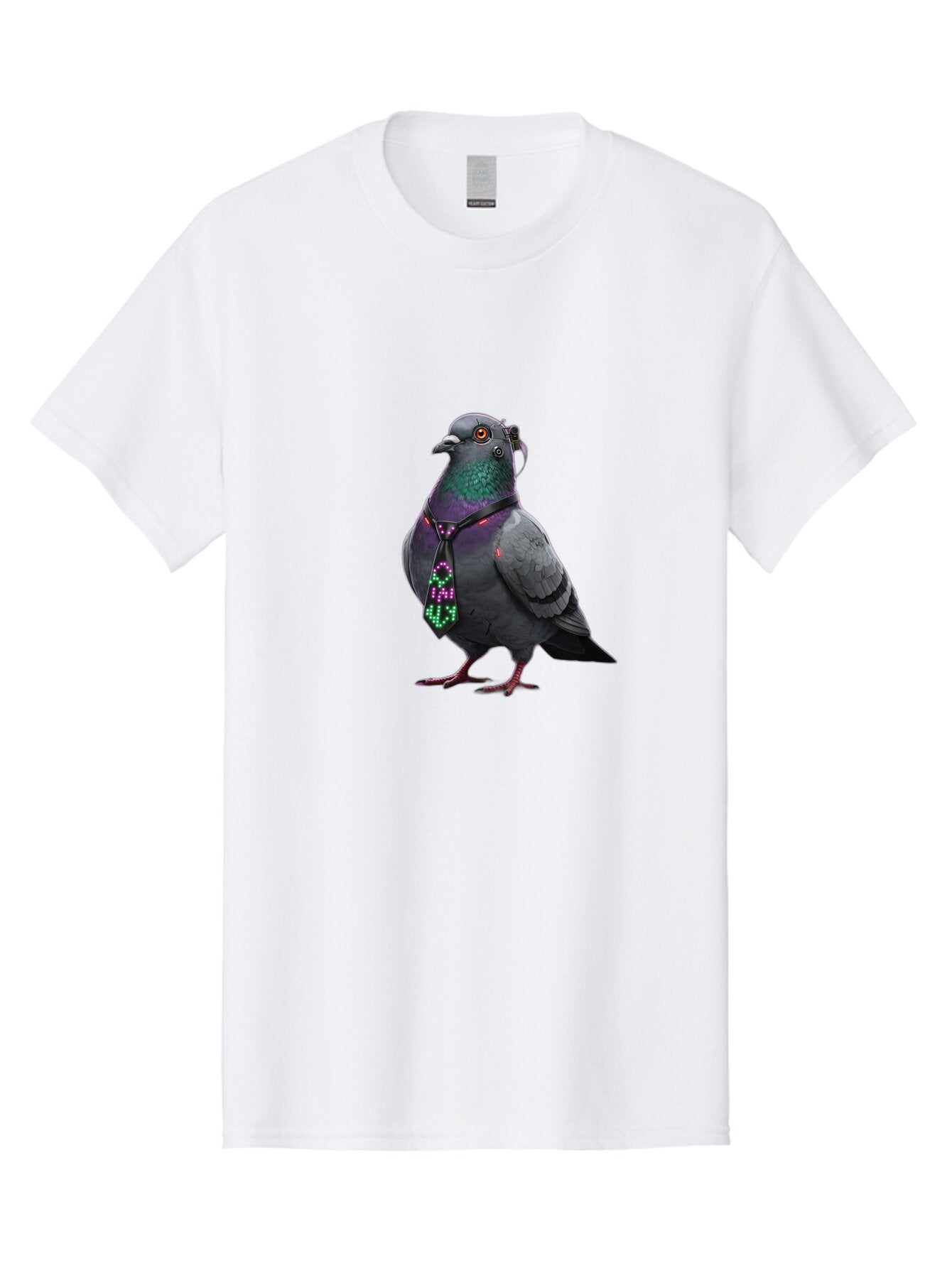 Pigeon-With-Futuristic-Tie Men'S Graphic Tee, 100% Cotton, Comfortable Casual Summer Wear, Machine Washable, Vintage Camera, Old Camera, Antique Camera, Black Camera, Classic Photography, Photography Equipment, Nostalgic Device, Film Camera, Ban106 7