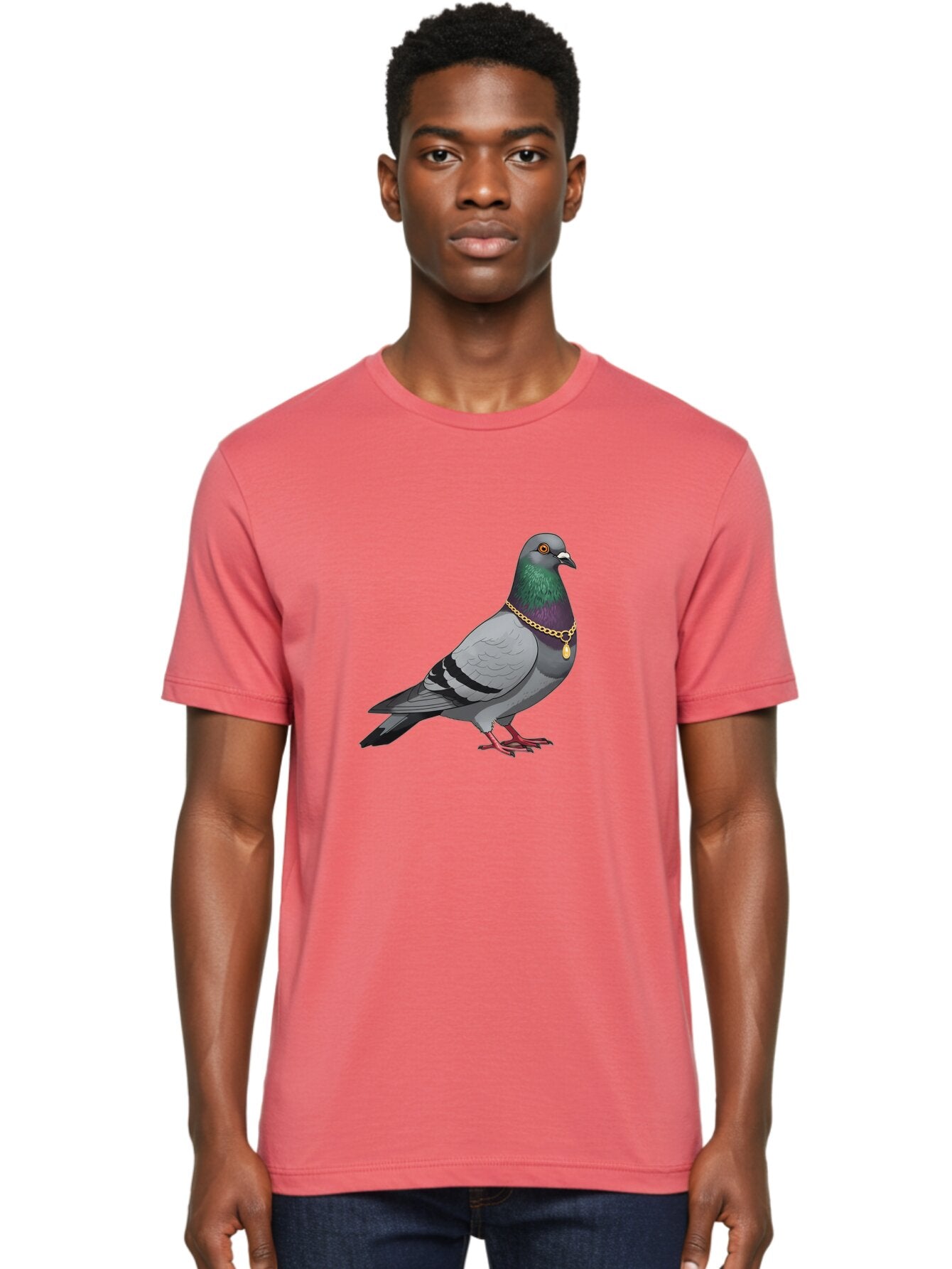 Pigeon-With-Gold-Chain Men'S Graphic Tee, 100% Cotton, Comfortable Casual Summer Wear, Machine Washable, Vintage Camera, Old Camera, Antique Camera, Black Camera, Classic Photography, Photography Equipment, Nostalgic Device, Film Camera, Ban107 25