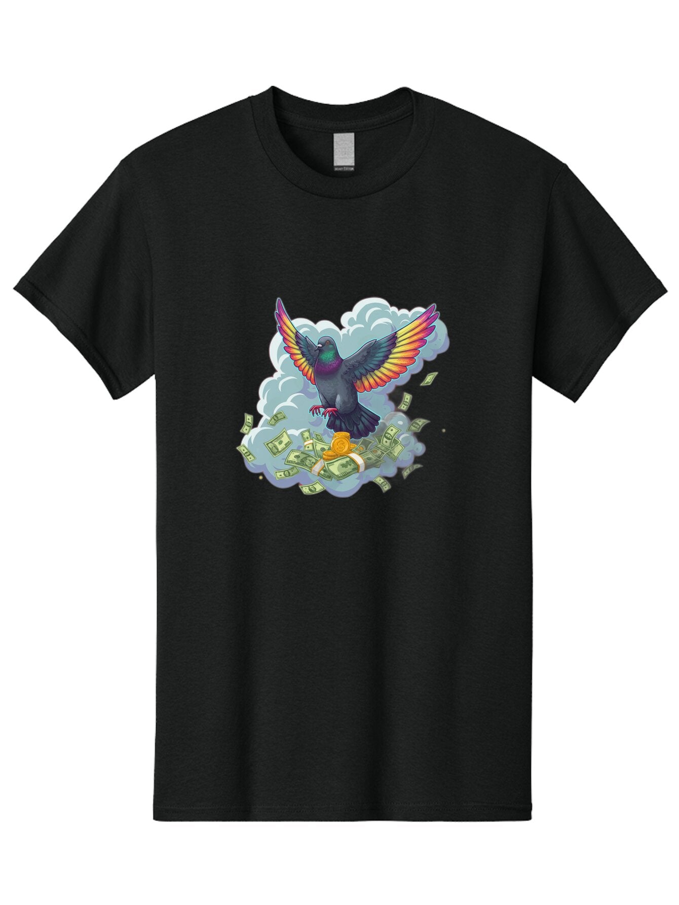 Pigeon-With-Rainbow-Wings Men'S Graphic Tee, 100% Cotton, Comfortable Casual Summer Wear, Machine Washable, Vintage Camera, Old Camera, Antique Camera, Black Camera, Classic Photography, Photography Equipment, Nostalgic Device, Film Camera, Ban108 6