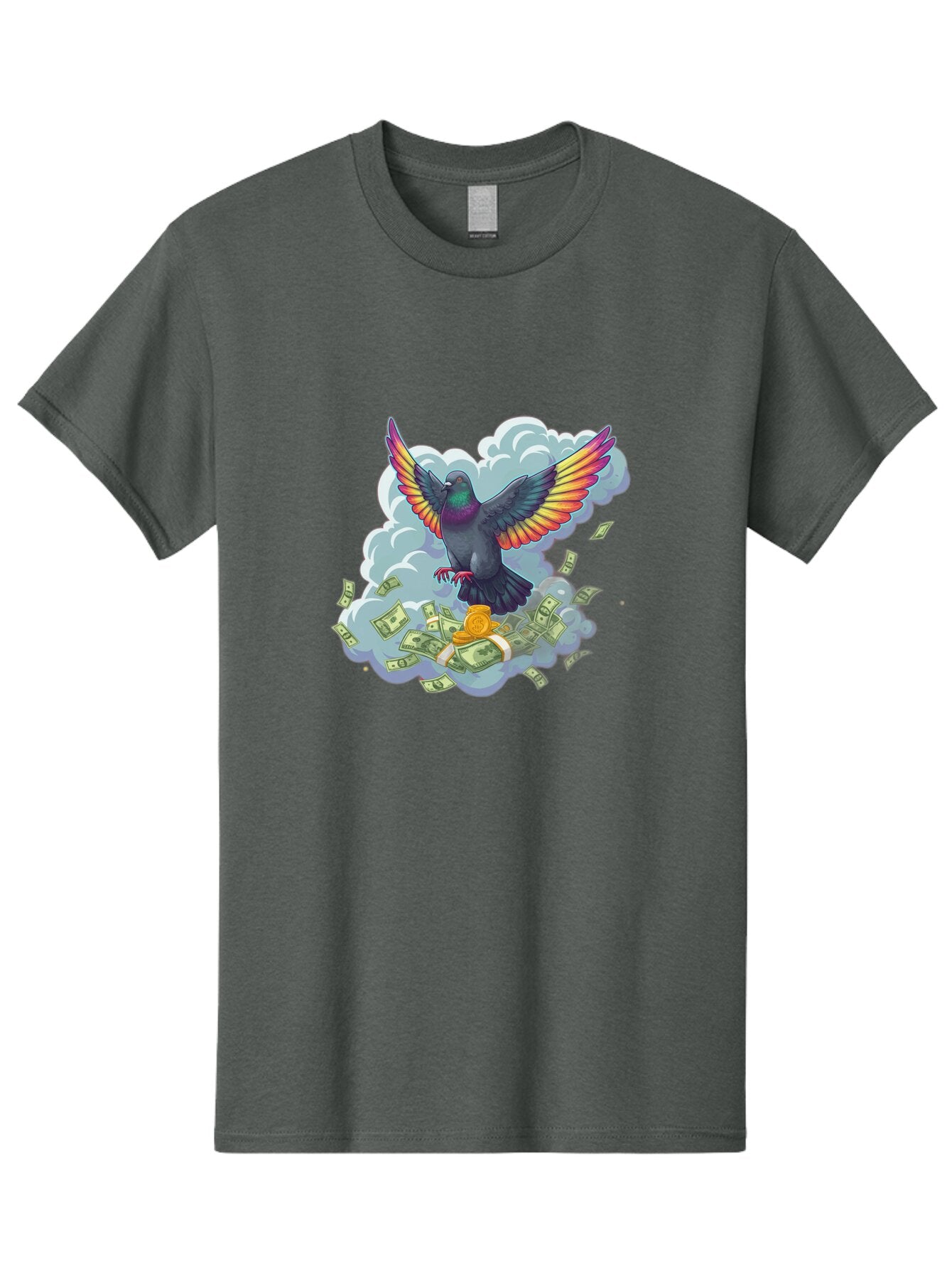 Pigeon-With-Rainbow-Wings Men'S Graphic Tee, 100% Cotton, Comfortable Casual Summer Wear, Machine Washable, Vintage Camera, Old Camera, Antique Camera, Black Camera, Classic Photography, Photography Equipment, Nostalgic Device, Film Camera, Ban108 10
