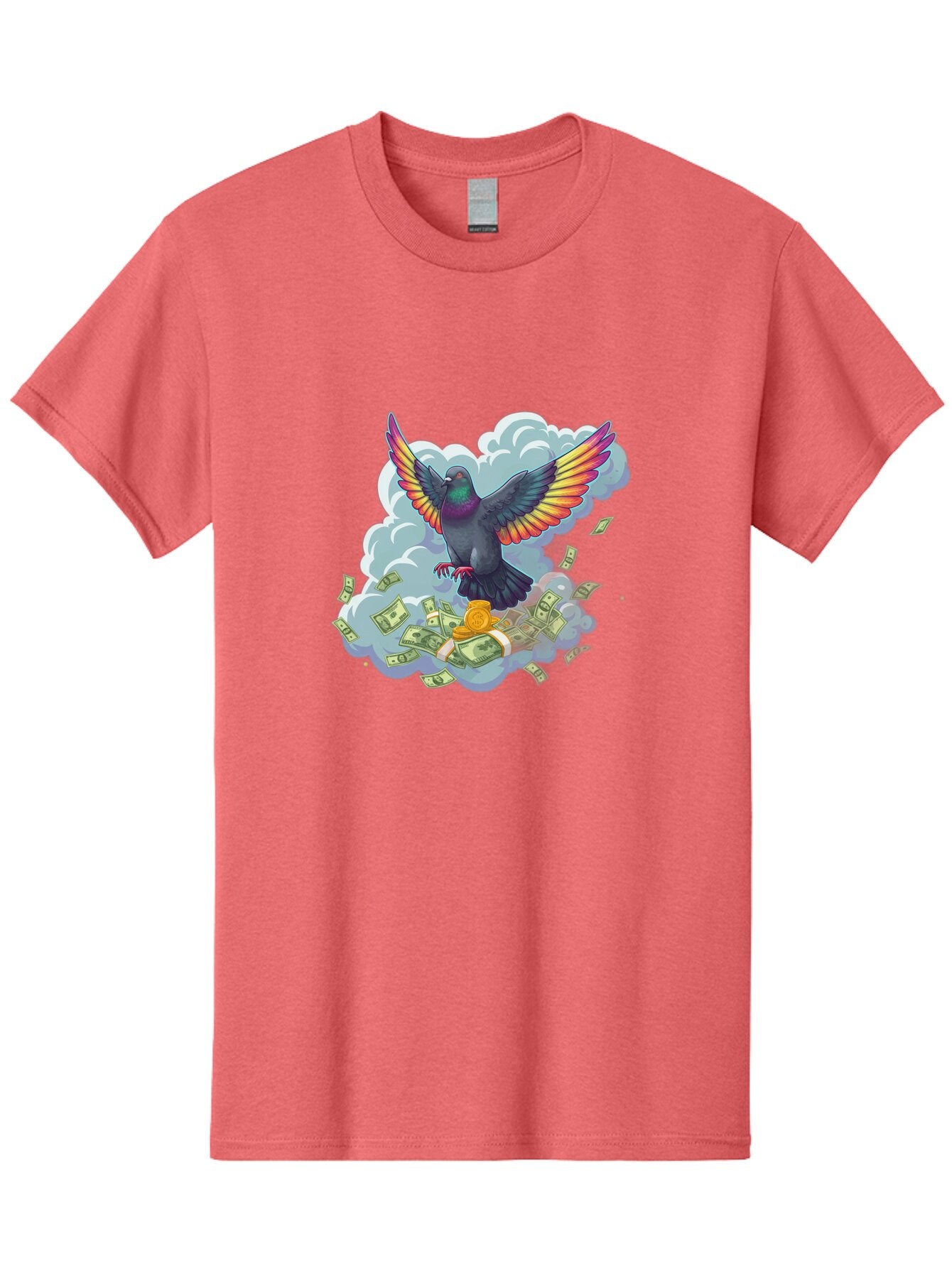 Pigeon-With-Rainbow-Wings Men'S Graphic Tee, 100% Cotton, Comfortable Casual Summer Wear, Machine Washable, Vintage Camera, Old Camera, Antique Camera, Black Camera, Classic Photography, Photography Equipment, Nostalgic Device, Film Camera, Ban108