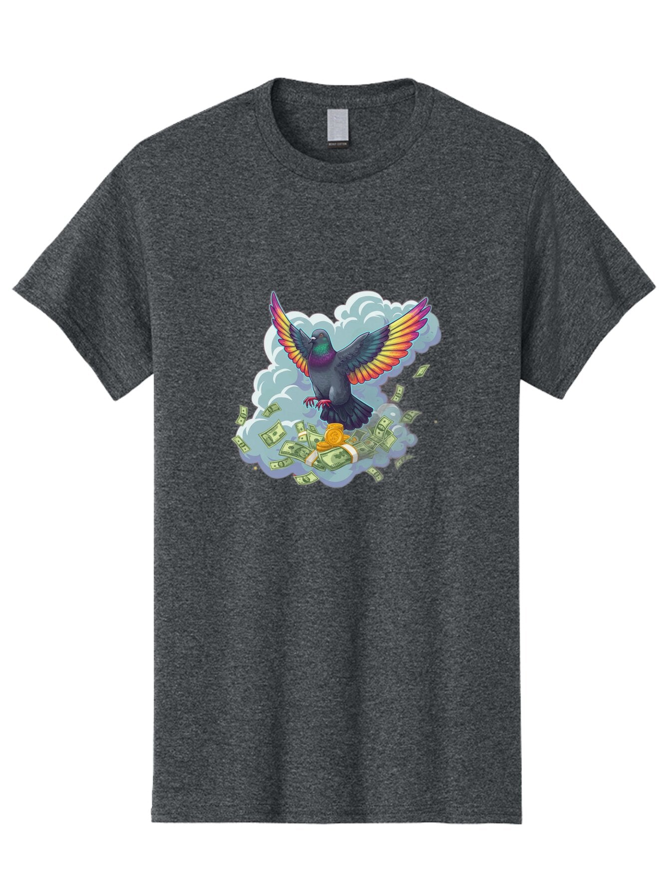 Pigeon-With-Rainbow-Wings Men'S Graphic Tee, 100% Cotton, Comfortable Casual Summer Wear, Machine Washable, Vintage Camera, Old Camera, Antique Camera, Black Camera, Classic Photography, Photography Equipment, Nostalgic Device, Film Camera, Ban108 9