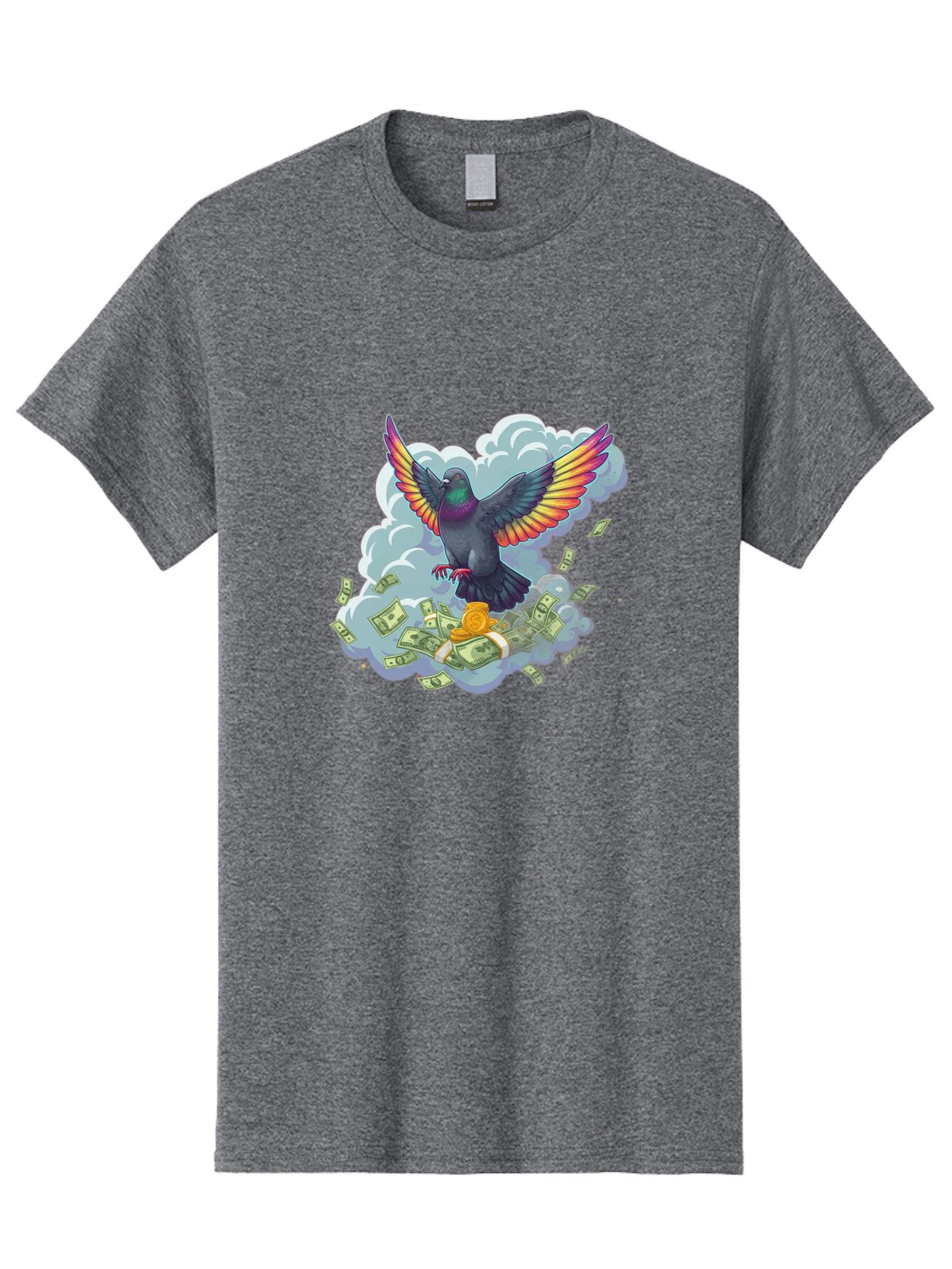 Pigeon-With-Rainbow-Wings Men'S Graphic Tee, 100% Cotton, Comfortable Casual Summer Wear, Machine Washable, Vintage Camera, Old Camera, Antique Camera, Black Camera, Classic Photography, Photography Equipment, Nostalgic Device, Film Camera, Ban108 12