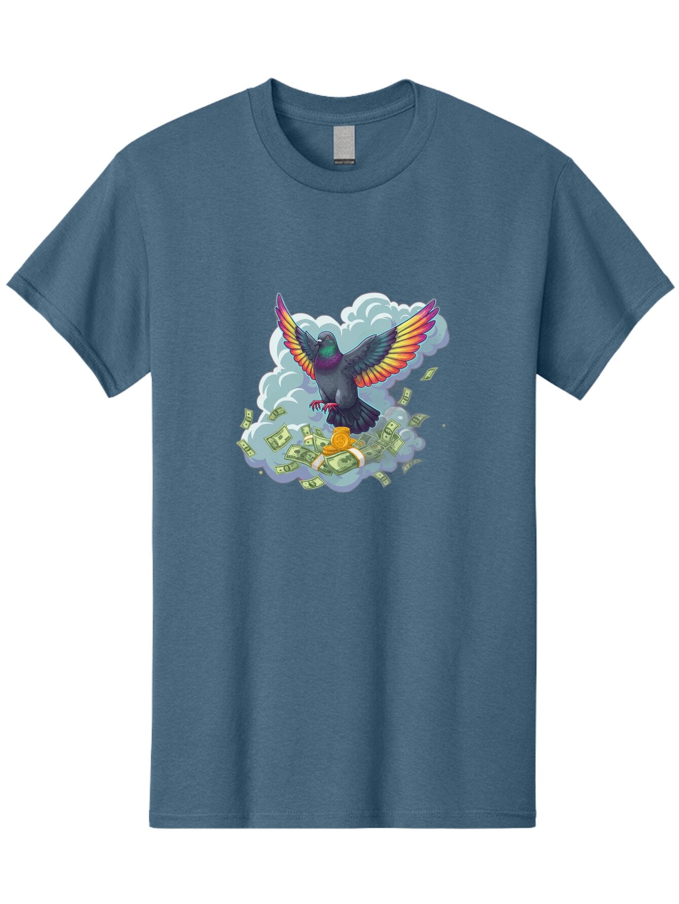Pigeon-With-Rainbow-Wings Men'S Graphic Tee, 100% Cotton, Comfortable Casual Summer Wear, Machine Washable, Vintage Camera, Old Camera, Antique Camera, Black Camera, Classic Photography, Photography Equipment, Nostalgic Device, Film Camera, Ban108 13