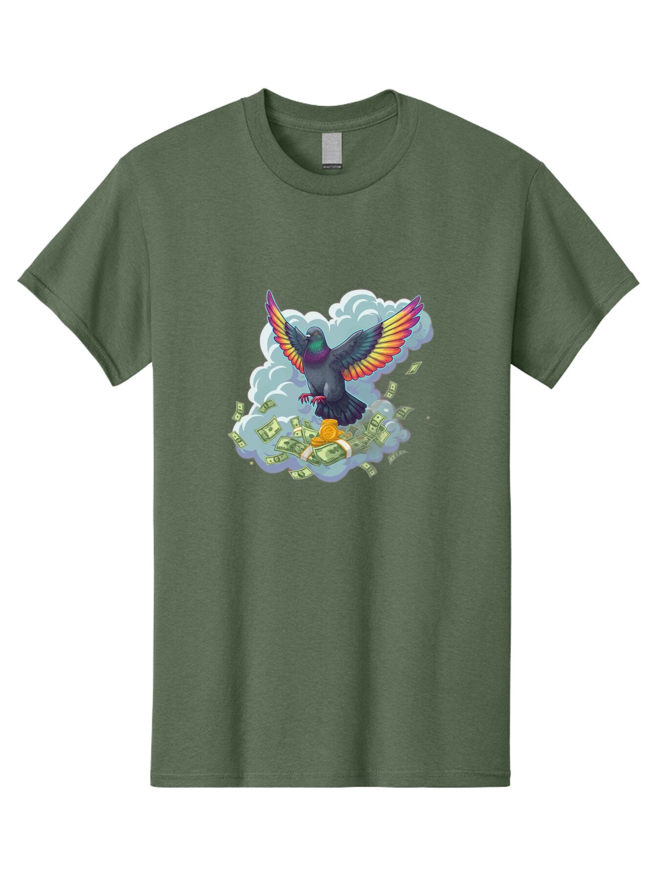 Pigeon-With-Rainbow-Wings Men'S Graphic Tee, 100% Cotton, Comfortable Casual Summer Wear, Machine Washable, Vintage Camera, Old Camera, Antique Camera, Black Camera, Classic Photography, Photography Equipment, Nostalgic Device, Film Camera, Ban108 5