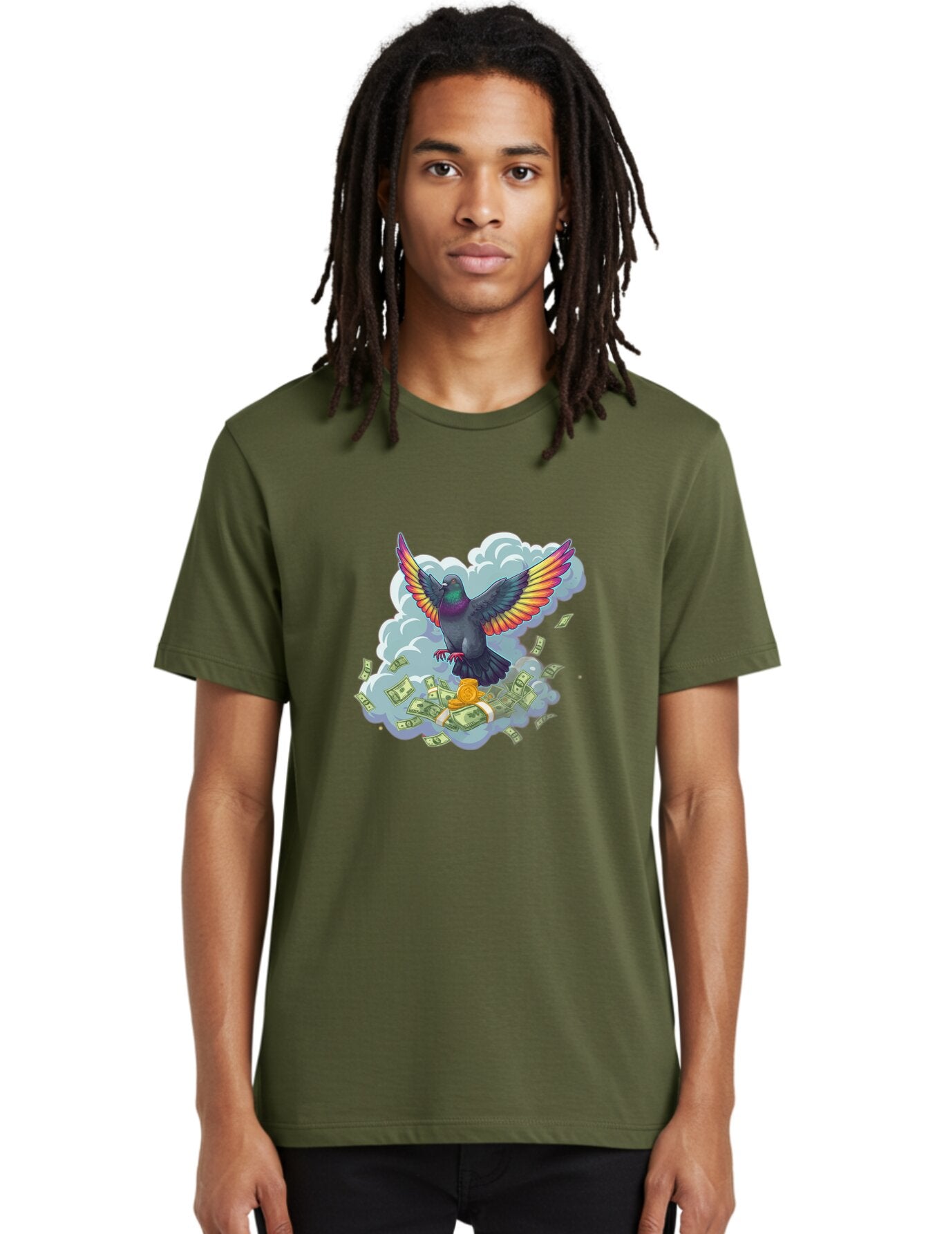 Pigeon-With-Rainbow-Wings Men'S Graphic Tee, 100% Cotton, Comfortable Casual Summer Wear, Machine Washable, Vintage Camera, Old Camera, Antique Camera, Black Camera, Classic Photography, Photography Equipment, Nostalgic Device, Film Camera, Ban108 23