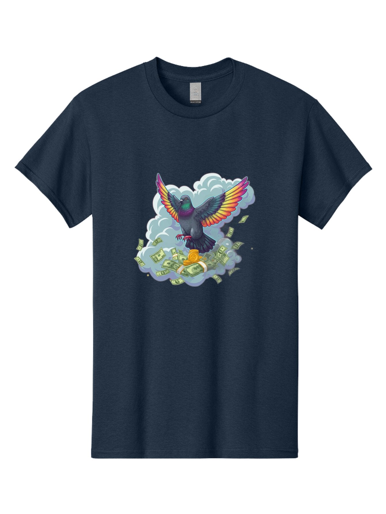 Pigeon-With-Rainbow-Wings Men'S Graphic Tee, 100% Cotton, Comfortable Casual Summer Wear, Machine Washable, Vintage Camera, Old Camera, Antique Camera, Black Camera, Classic Photography, Photography Equipment, Nostalgic Device, Film Camera, Ban108 4