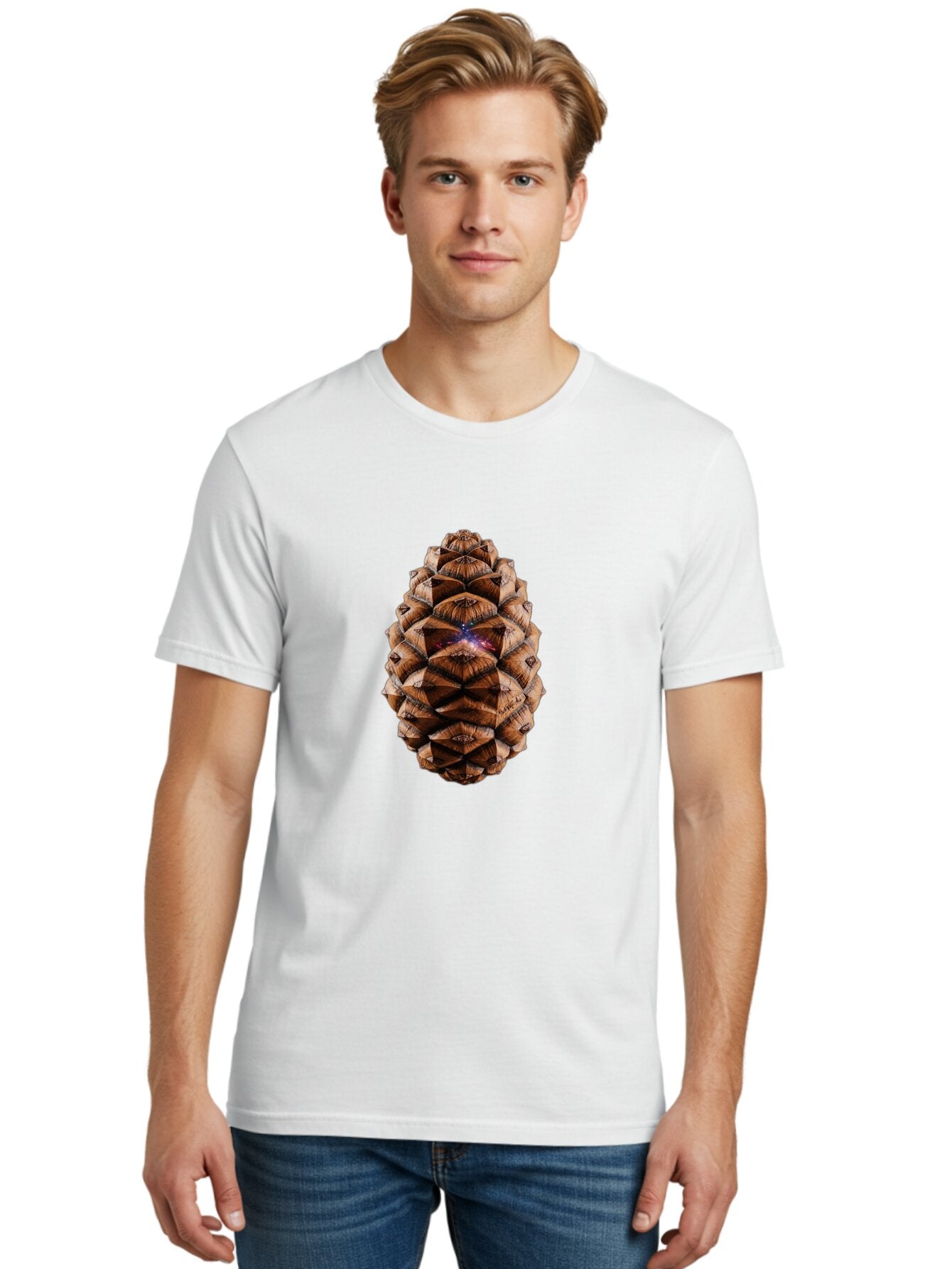 Pine-Cone-Galaxy-1 Men'S Graphic Tee, 100% Cotton, Comfortable Casual Summer Wear, Machine Washable, Vintage Camera, Old Camera, Antique Camera, Black Camera, Classic Photography, Photography Equipment, Nostalgic Device, Film Camera, Ban115 30