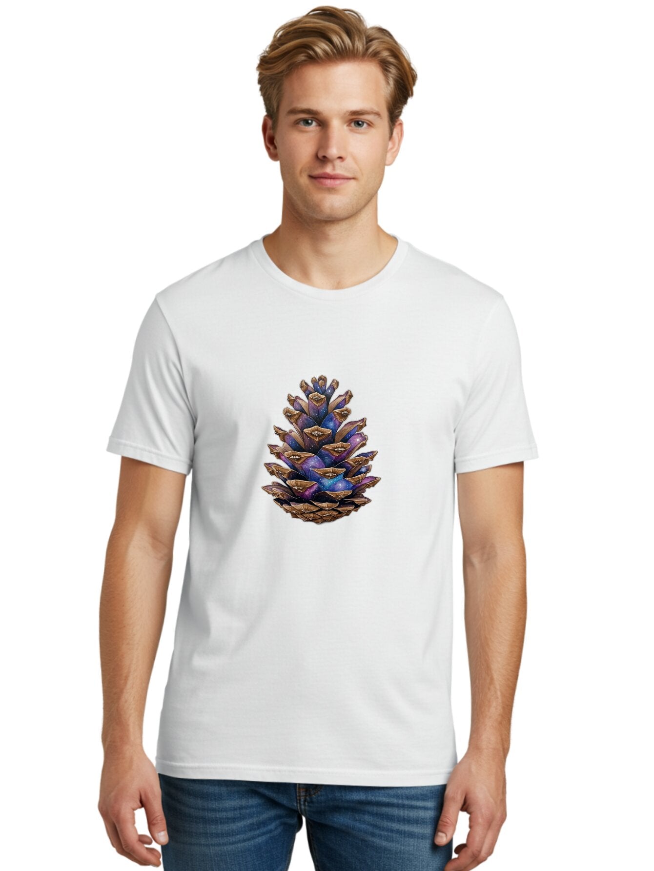 Pine-Cone-Galaxy Men'S Graphic Tee, 100% Cotton, Comfortable Casual Summer Wear, Machine Washable, Vintage Camera, Old Camera, Antique Camera, Black Camera, Classic Photography, Photography Equipment, Nostalgic Device, Film Camera, Camera Art Ban116 17