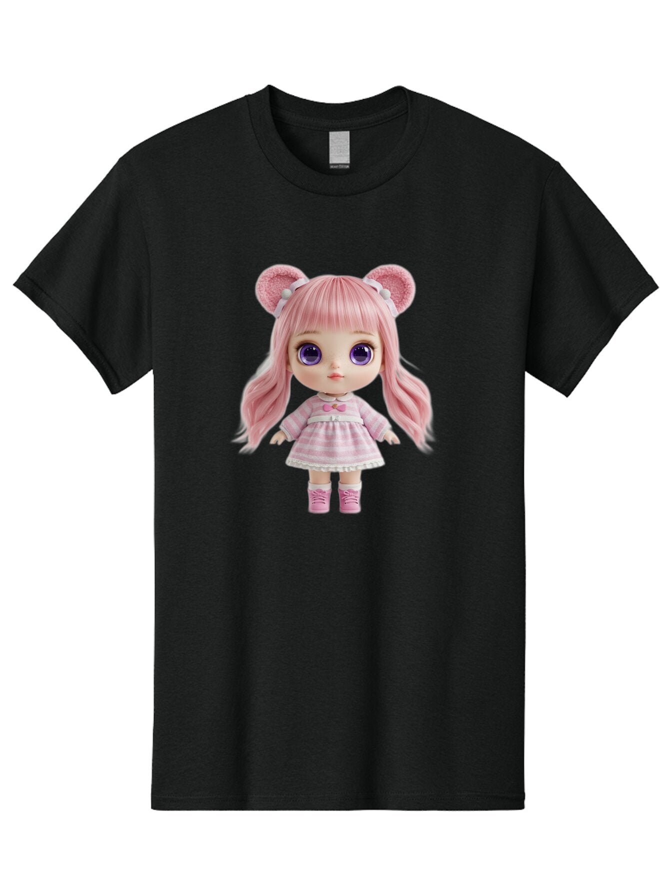 Pink-Blythe-Doll Men'S Graphic Tee, 100% Cotton, Comfortable Casual Summer Wear, Machine Washable, Vintage Camera, Old Camera, Antique Camera, Black Camera, Classic Photography, Photography Equipment, Nostalgic Device, Film Camera, Camera Art Ban125 14
