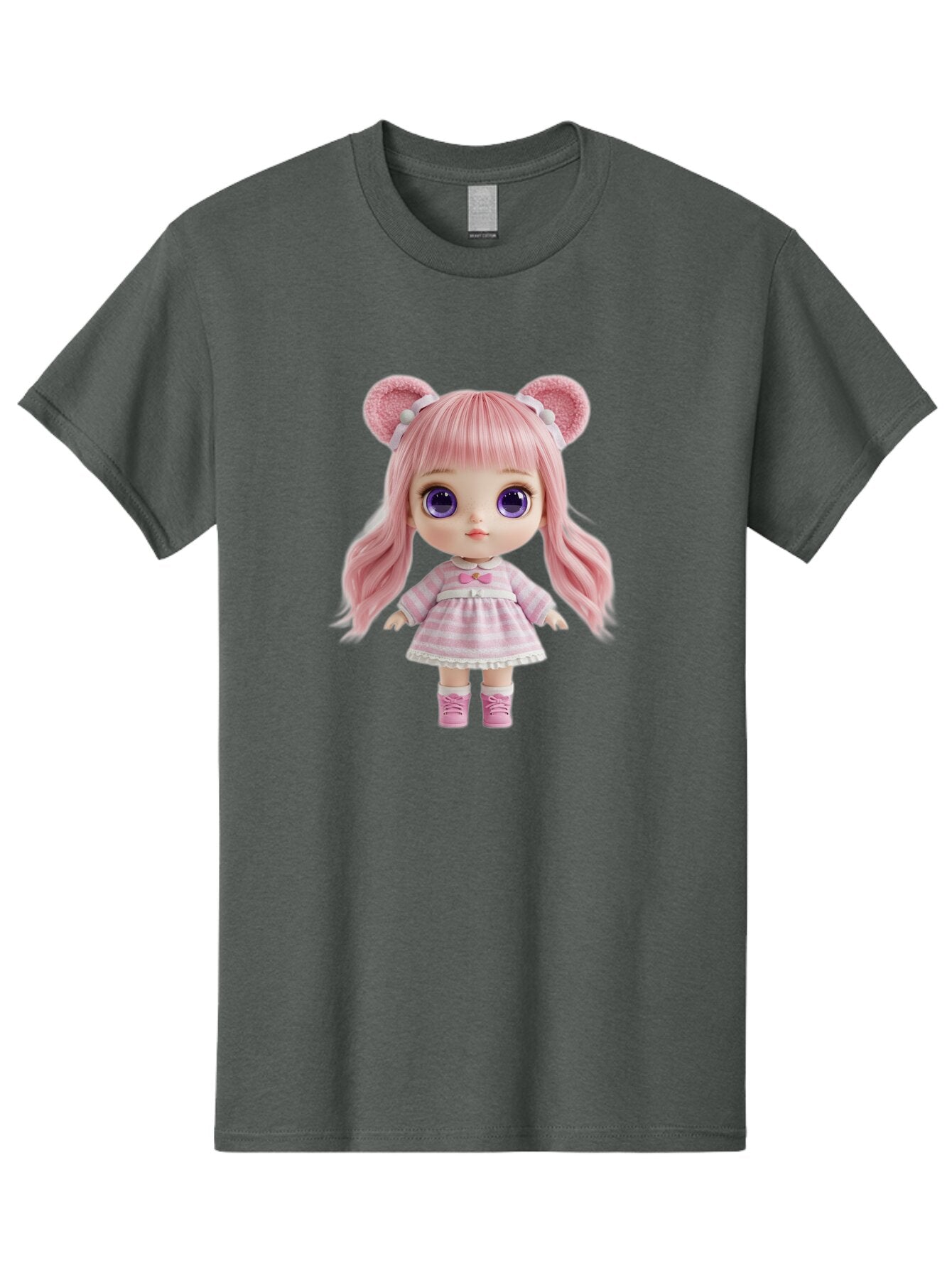 Pink-Blythe-Doll Men'S Graphic Tee, 100% Cotton, Comfortable Casual Summer Wear, Machine Washable, Vintage Camera, Old Camera, Antique Camera, Black Camera, Classic Photography, Photography Equipment, Nostalgic Device, Film Camera, Camera Art Ban125 10