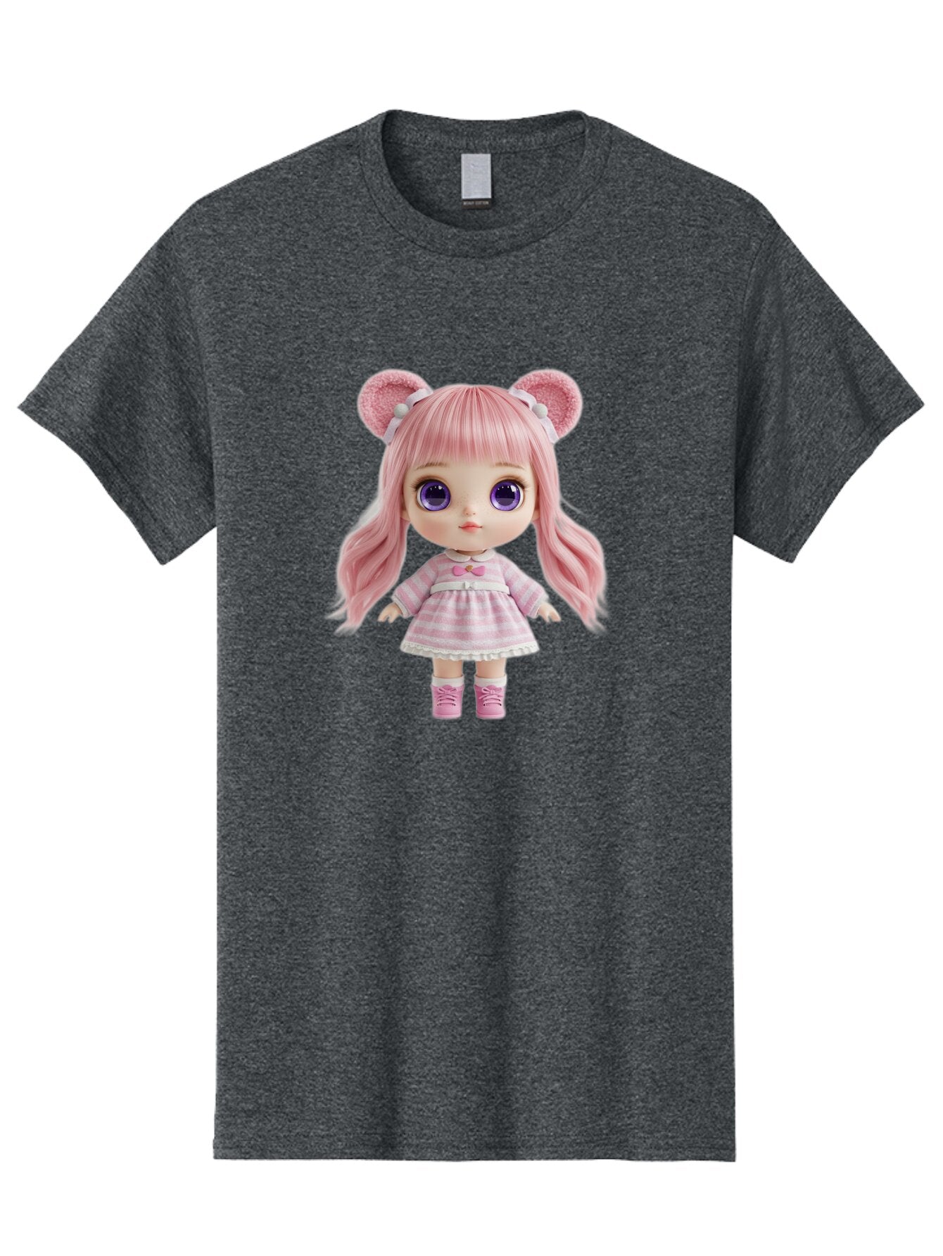 Pink-Blythe-Doll Men'S Graphic Tee, 100% Cotton, Comfortable Casual Summer Wear, Machine Washable, Vintage Camera, Old Camera, Antique Camera, Black Camera, Classic Photography, Photography Equipment, Nostalgic Device, Film Camera, Camera Art Ban125 5