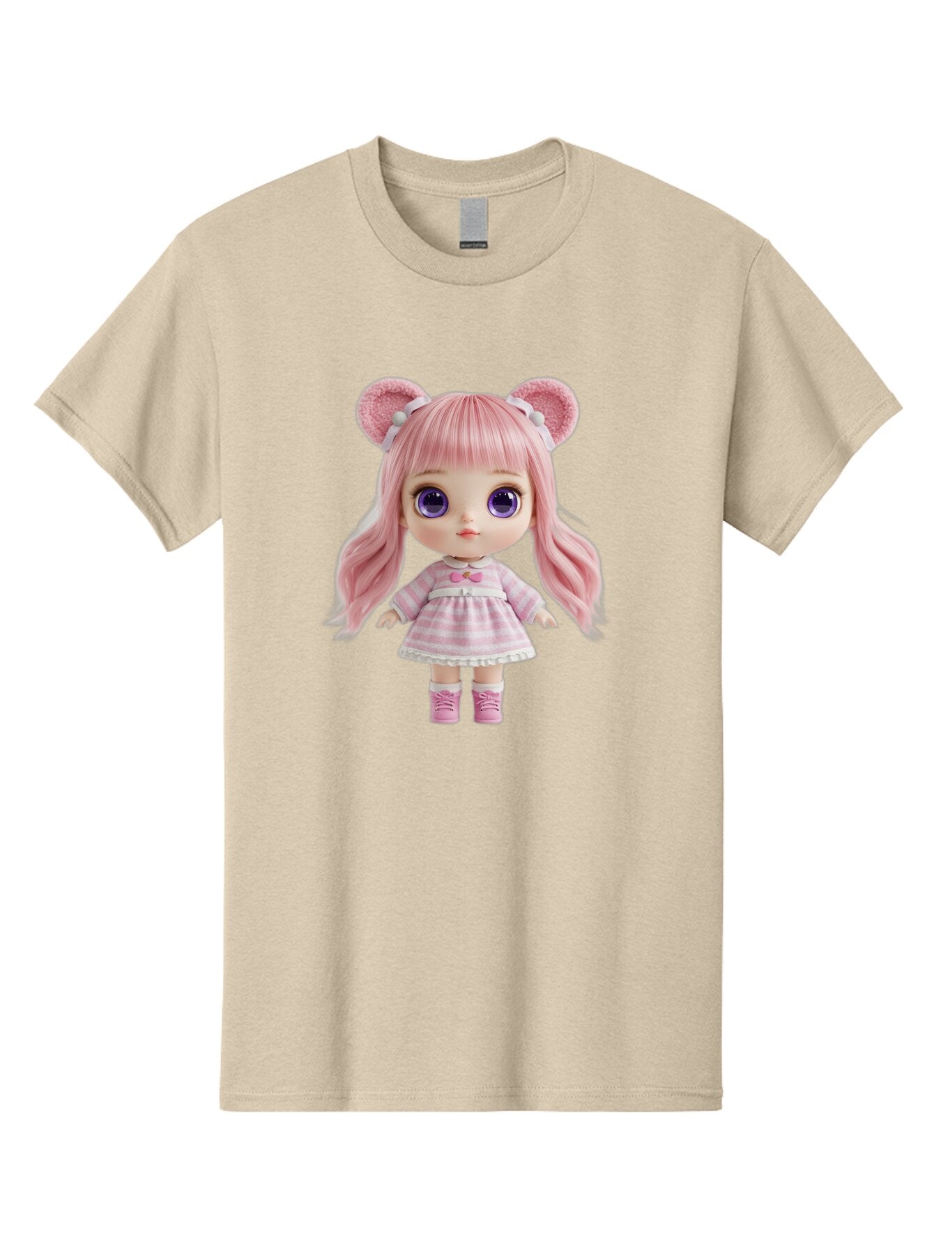 Pink-Blythe-Doll Men'S Graphic Tee, 100% Cotton, Comfortable Casual Summer Wear, Machine Washable, Vintage Camera, Old Camera, Antique Camera, Black Camera, Classic Photography, Photography Equipment, Nostalgic Device, Film Camera, Camera Art Ban125