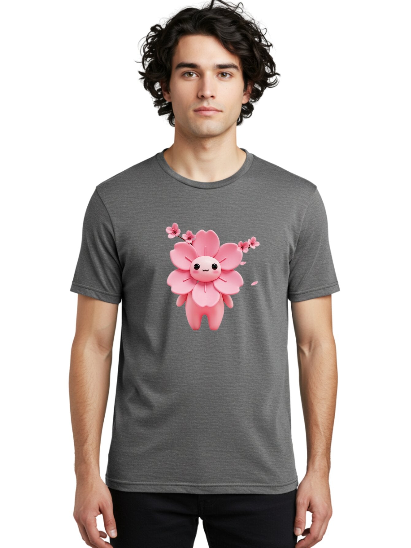 Pink-Flower-Character Men'S Graphic Tee, 100% Cotton, Comfortable Casual Summer Wear, Machine Washable, Vintage Camera, Old Camera, Antique Camera, Black Camera, Classic Photography, Photography Equipment, Nostalgic Device, Film Camera, Ban130 17