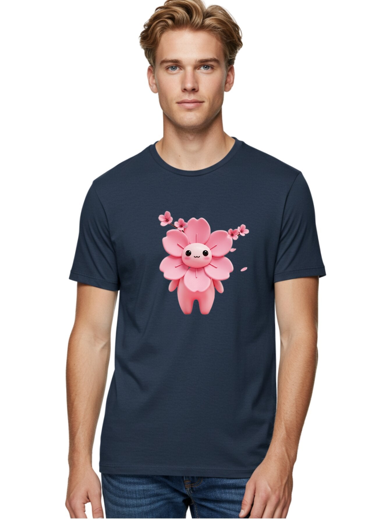 Pink-Flower-Character Men'S Graphic Tee, 100% Cotton, Comfortable Casual Summer Wear, Machine Washable, Vintage Camera, Old Camera, Antique Camera, Black Camera, Classic Photography, Photography Equipment, Nostalgic Device, Film Camera, Ban130 26