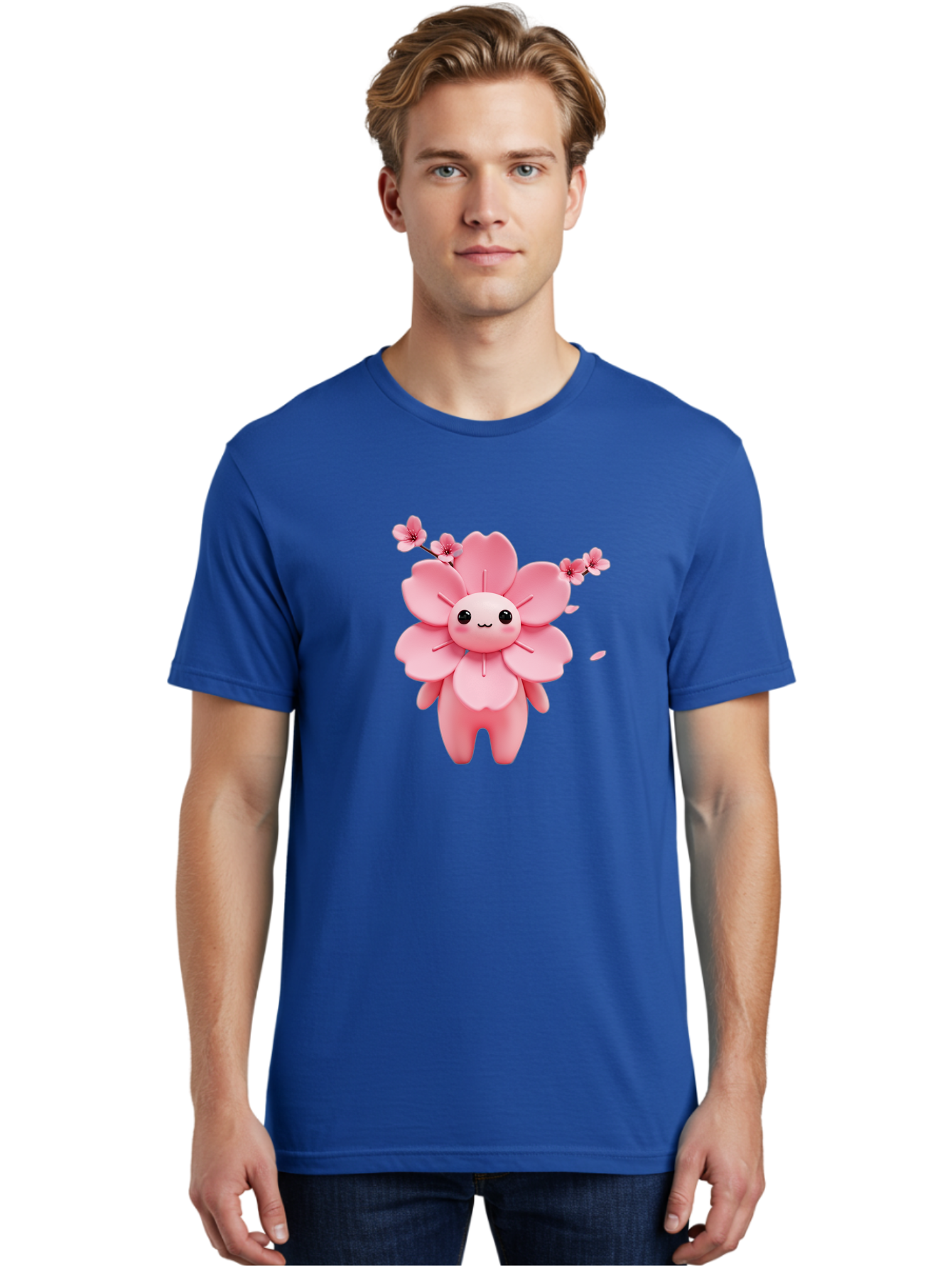 Pink-Flower-Character Men'S Graphic Tee, 100% Cotton, Comfortable Casual Summer Wear, Machine Washable, Vintage Camera, Old Camera, Antique Camera, Black Camera, Classic Photography, Photography Equipment, Nostalgic Device, Film Camera, Ban130 25