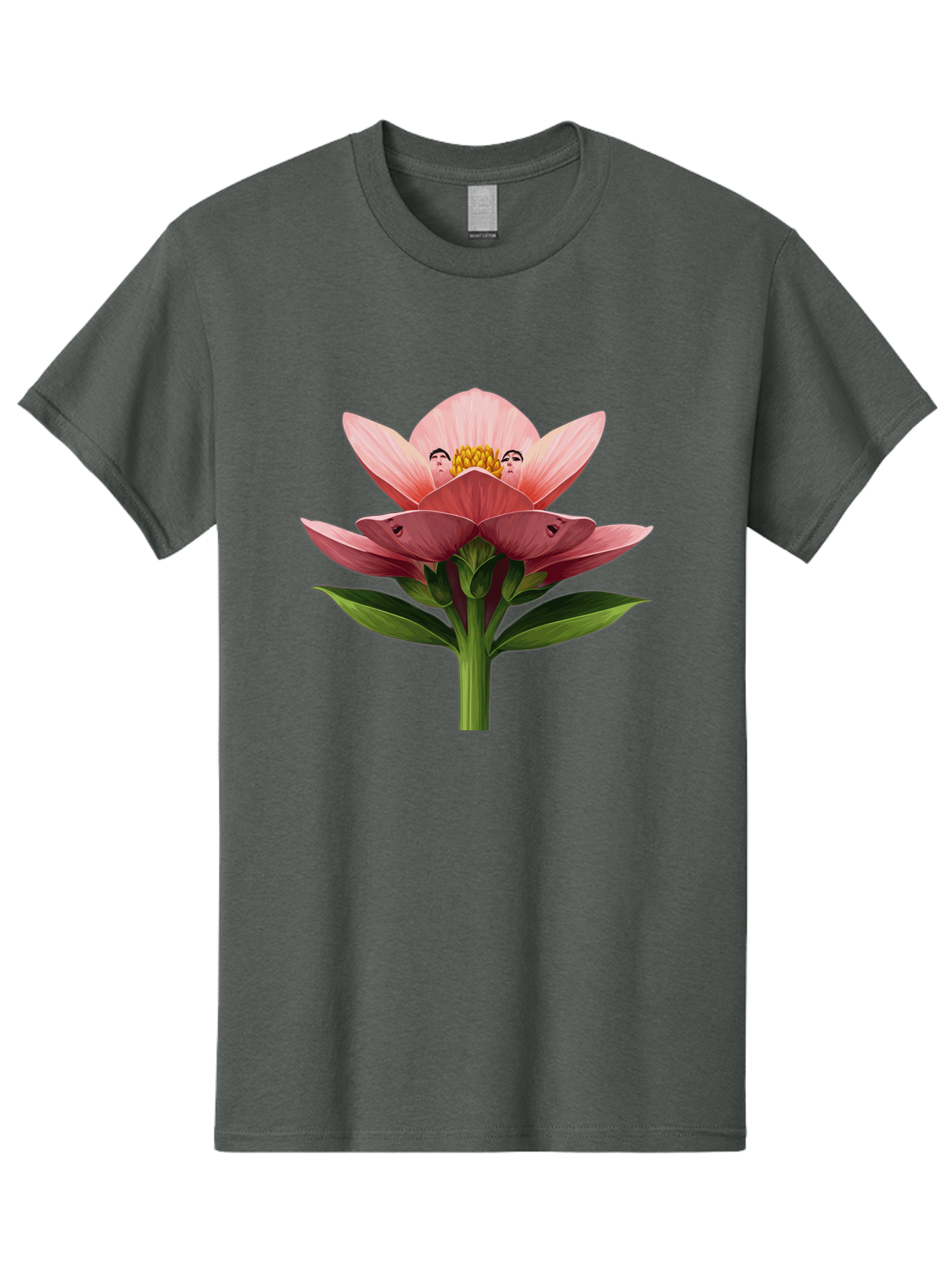 Pink-Flower-With-Faces Men'S Graphic Tee, 100% Cotton, Comfortable Casual Summer Wear, Machine Washable, Vintage Camera, Old Camera, Antique Camera, Black Camera, Classic Photography, Photography Equipment, Nostalgic Device, Film Camera, Ban131 10