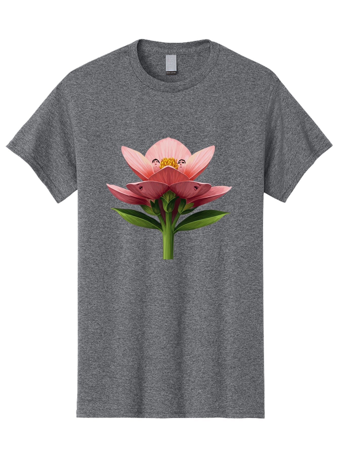 Pink-Flower-With-Faces Men'S Graphic Tee, 100% Cotton, Comfortable Casual Summer Wear, Machine Washable, Vintage Camera, Old Camera, Antique Camera, Black Camera, Classic Photography, Photography Equipment, Nostalgic Device, Film Camera, Ban131 12