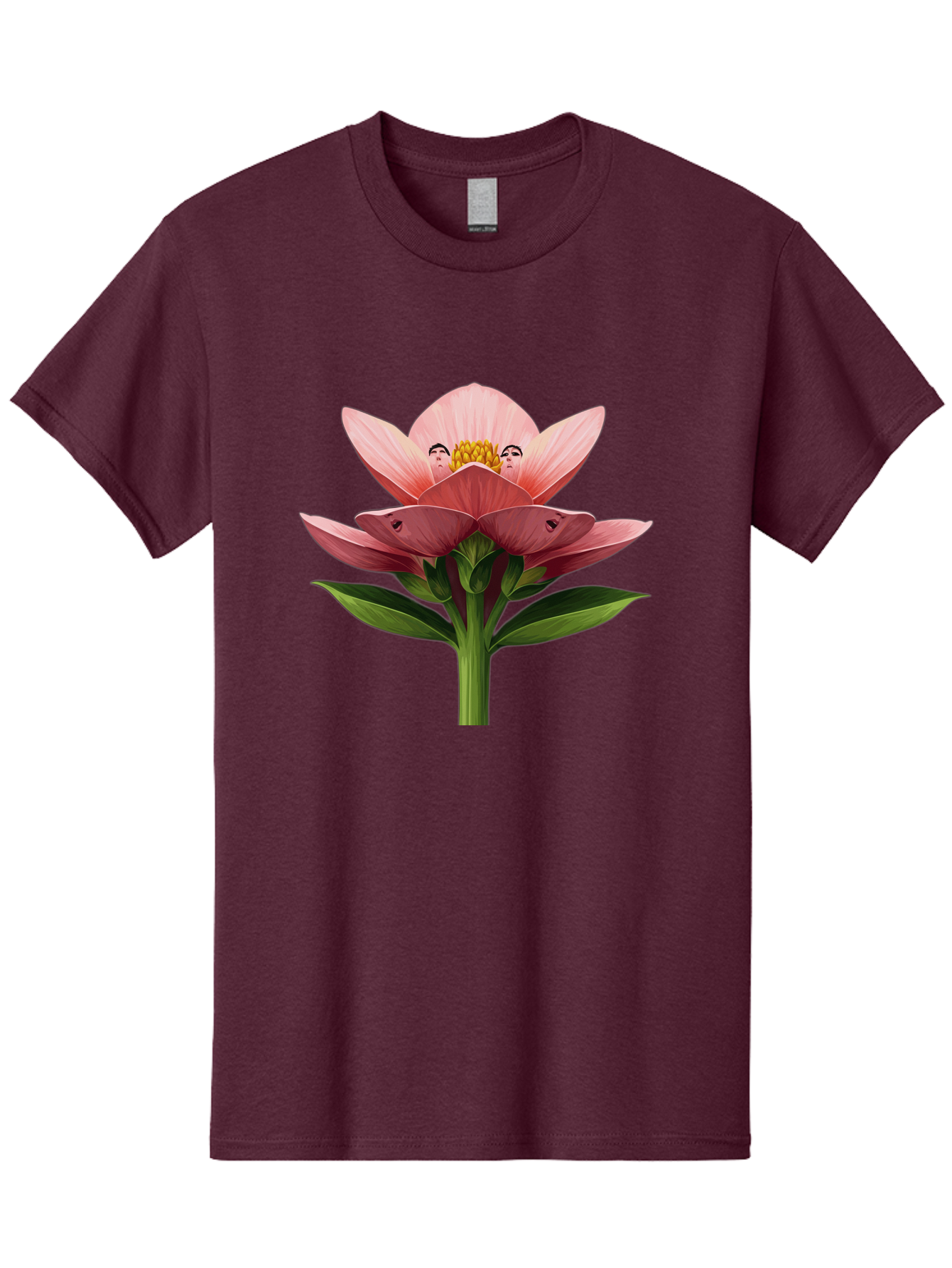 Pink-Flower-With-Faces Men'S Graphic Tee, 100% Cotton, Comfortable Casual Summer Wear, Machine Washable, Vintage Camera, Old Camera, Antique Camera, Black Camera, Classic Photography, Photography Equipment, Nostalgic Device, Film Camera, Ban131 12