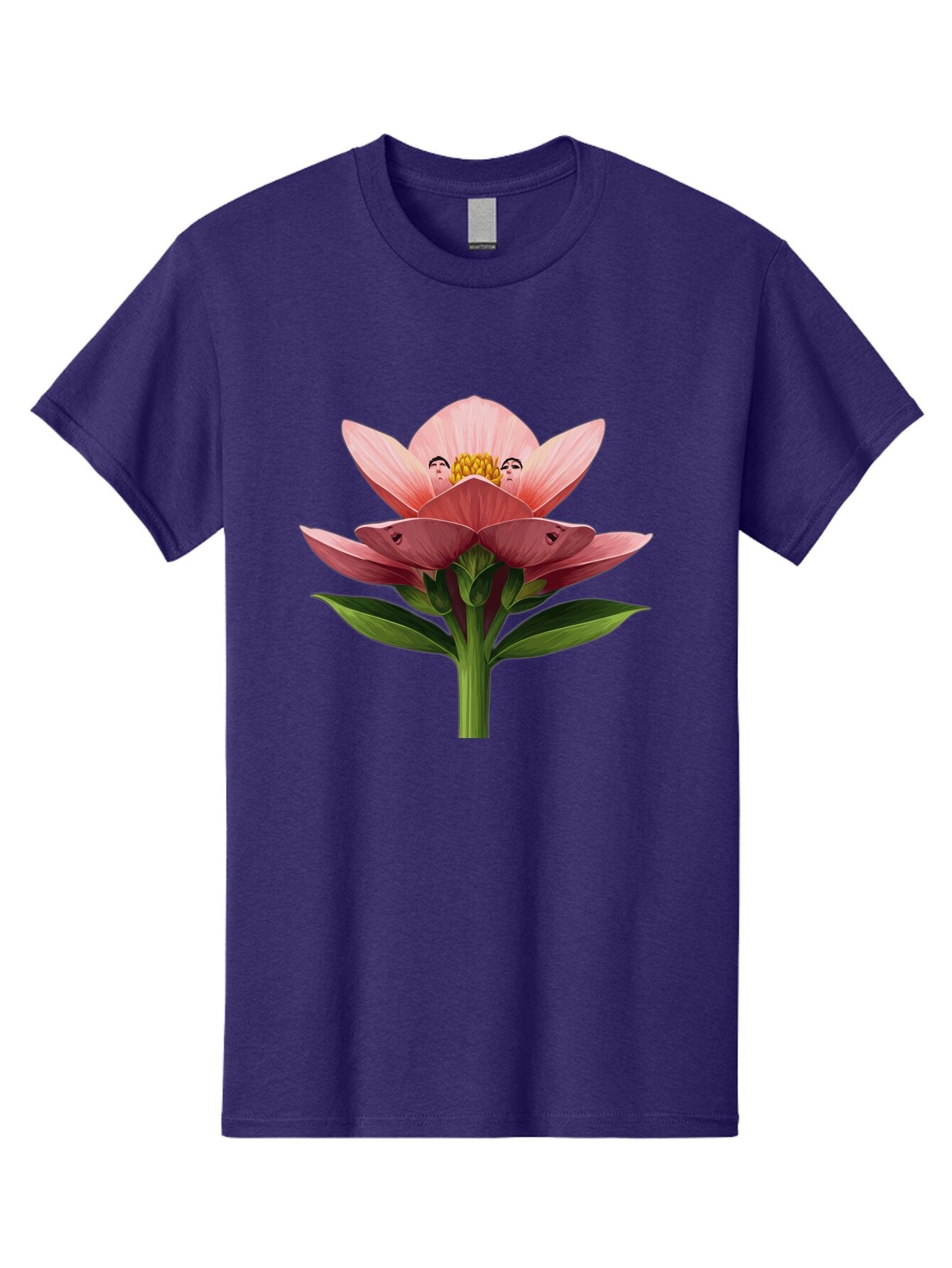 Pink-Flower-With-Faces Men'S Graphic Tee, 100% Cotton, Comfortable Casual Summer Wear, Machine Washable, Vintage Camera, Old Camera, Antique Camera, Black Camera, Classic Photography, Photography Equipment, Nostalgic Device, Film Camera, Ban131 14