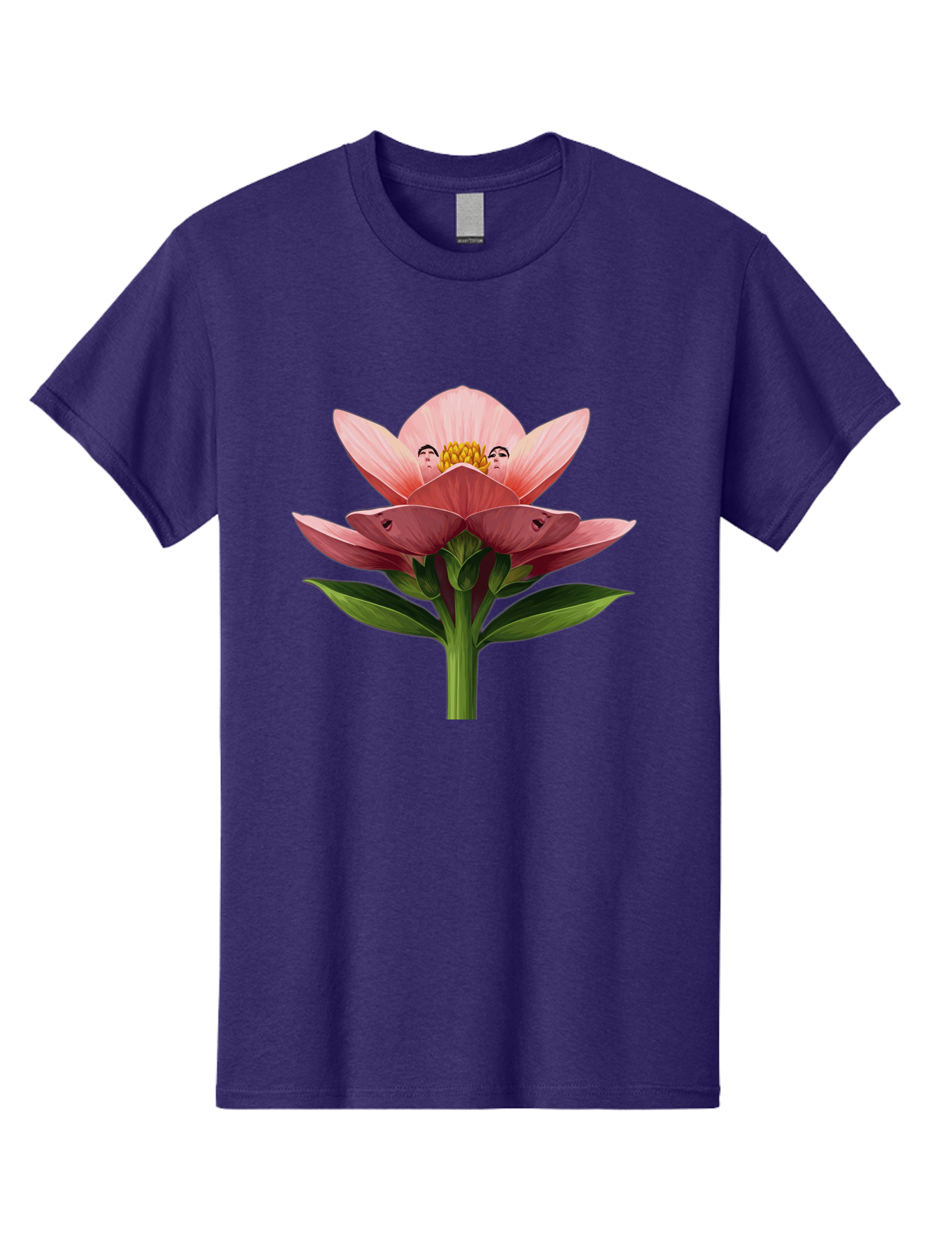 Pink-Flower-With-Faces Men'S Graphic Tee, 100% Cotton, Comfortable Casual Summer Wear, Machine Washable, Vintage Camera, Old Camera, Antique Camera, Black Camera, Classic Photography, Photography Equipment, Nostalgic Device, Film Camera, Ban131