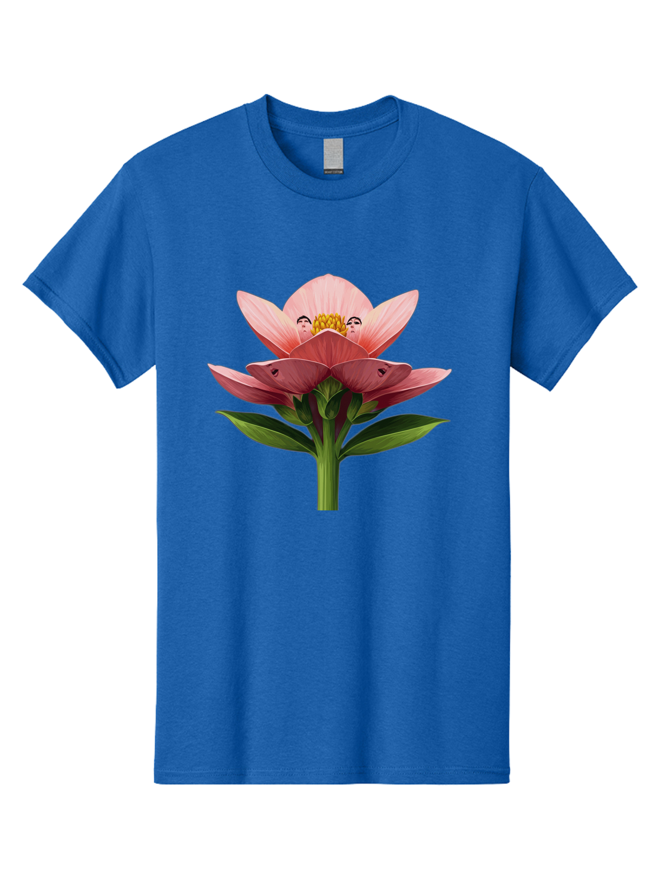 Pink-Flower-With-Faces Men'S Graphic Tee, 100% Cotton, Comfortable Casual Summer Wear, Machine Washable, Vintage Camera, Old Camera, Antique Camera, Black Camera, Classic Photography, Photography Equipment, Nostalgic Device, Film Camera, Ban131 5