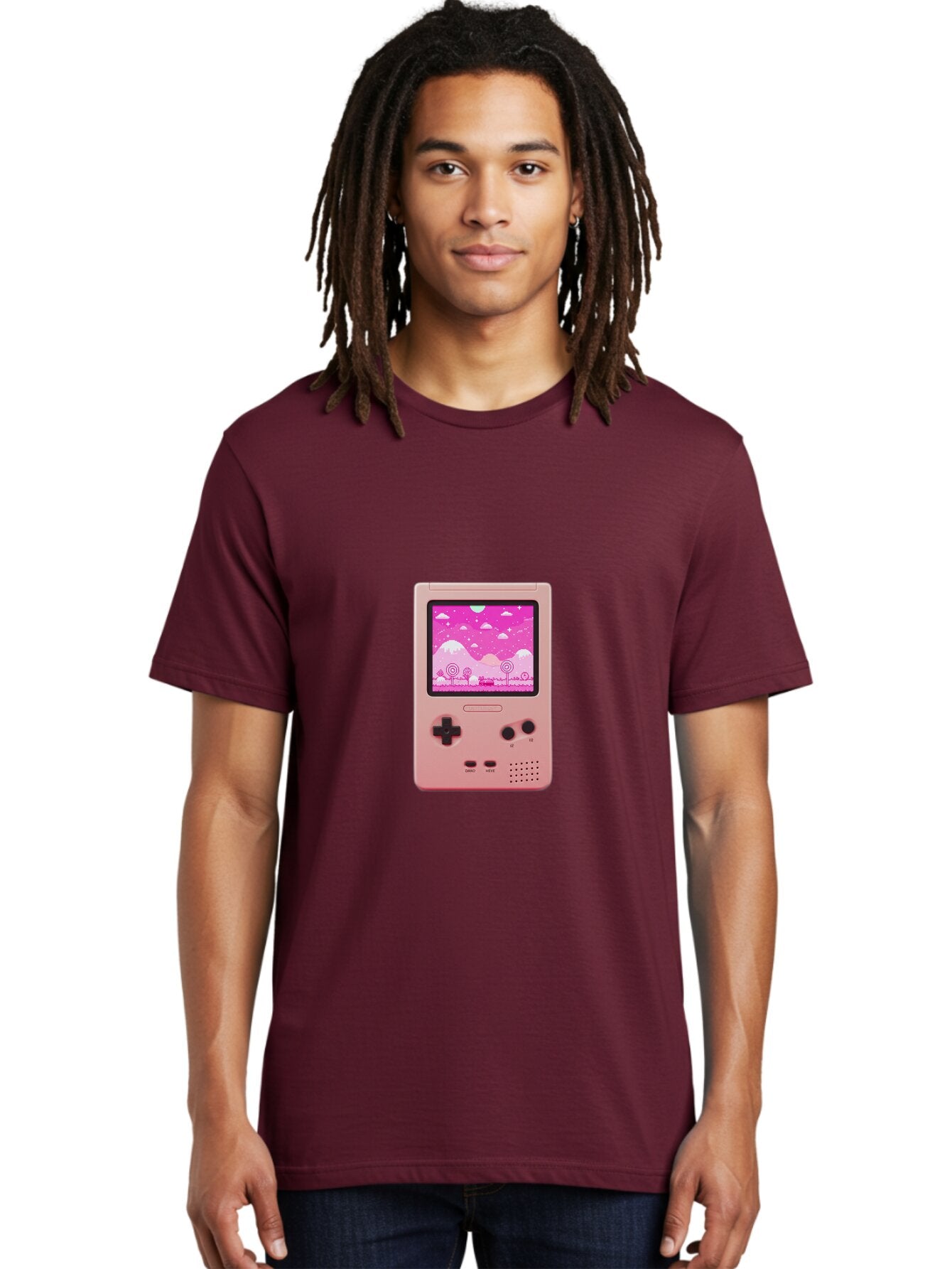 Pink-Game-Console Men'S Graphic Tee, 100% Cotton, Comfortable Casual Summer Wear, Machine Washable, Vintage Camera, Old Camera, Antique Camera, Black Camera, Classic Photography, Photography Equipment, Nostalgic Device, Film Camera, Camera Art Ban132 19