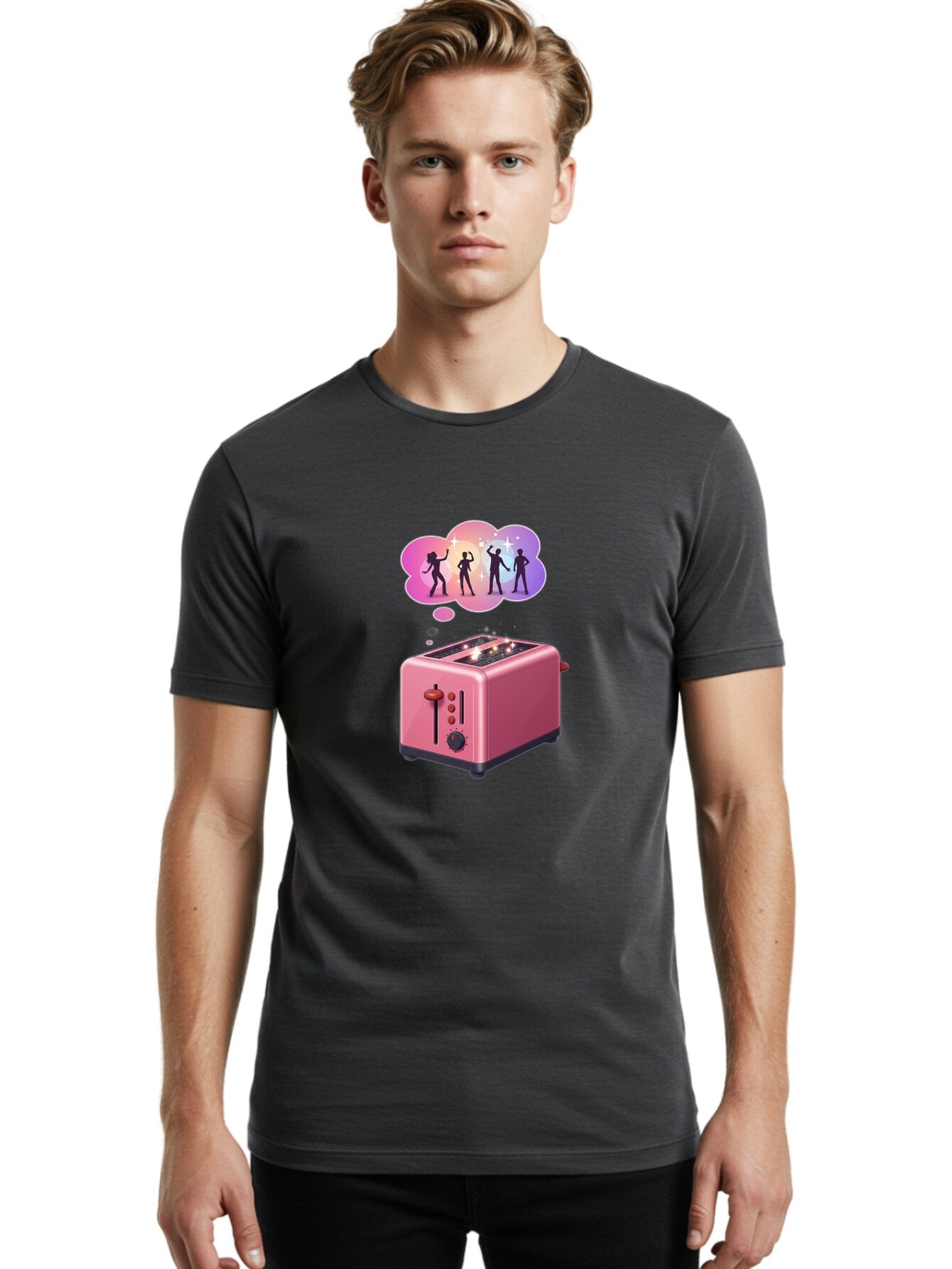 Pink-Toaster Men'S Graphic Tee, 100% Cotton, Comfortable Casual Summer Wear, Machine Washable, Vintage Camera, Old Camera, Antique Camera, Black Camera, Classic Photography, Photography Equipment, Nostalgic Device, Film Camera, Camera Art Ban138 29
